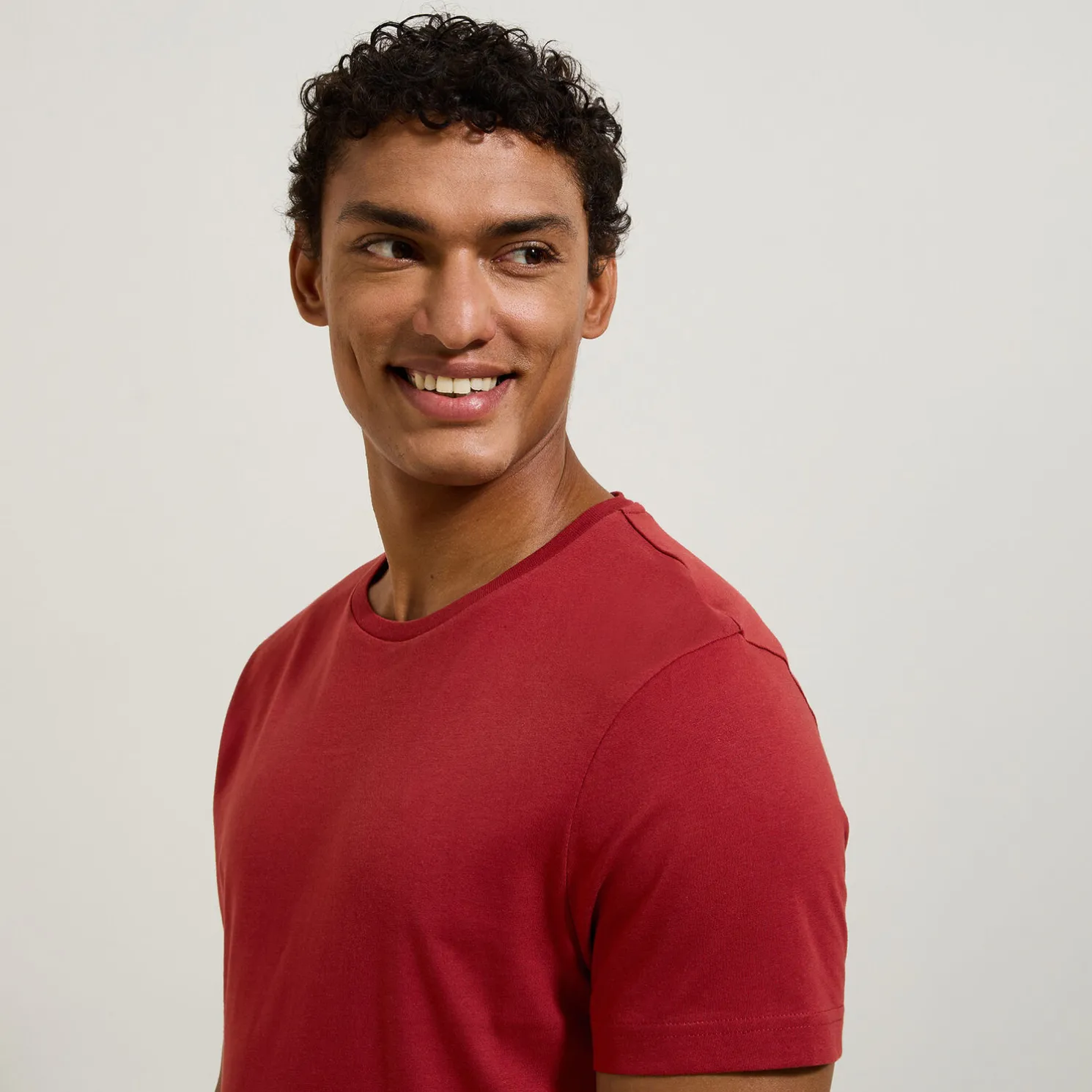 Basic T-shirt met ronde hals