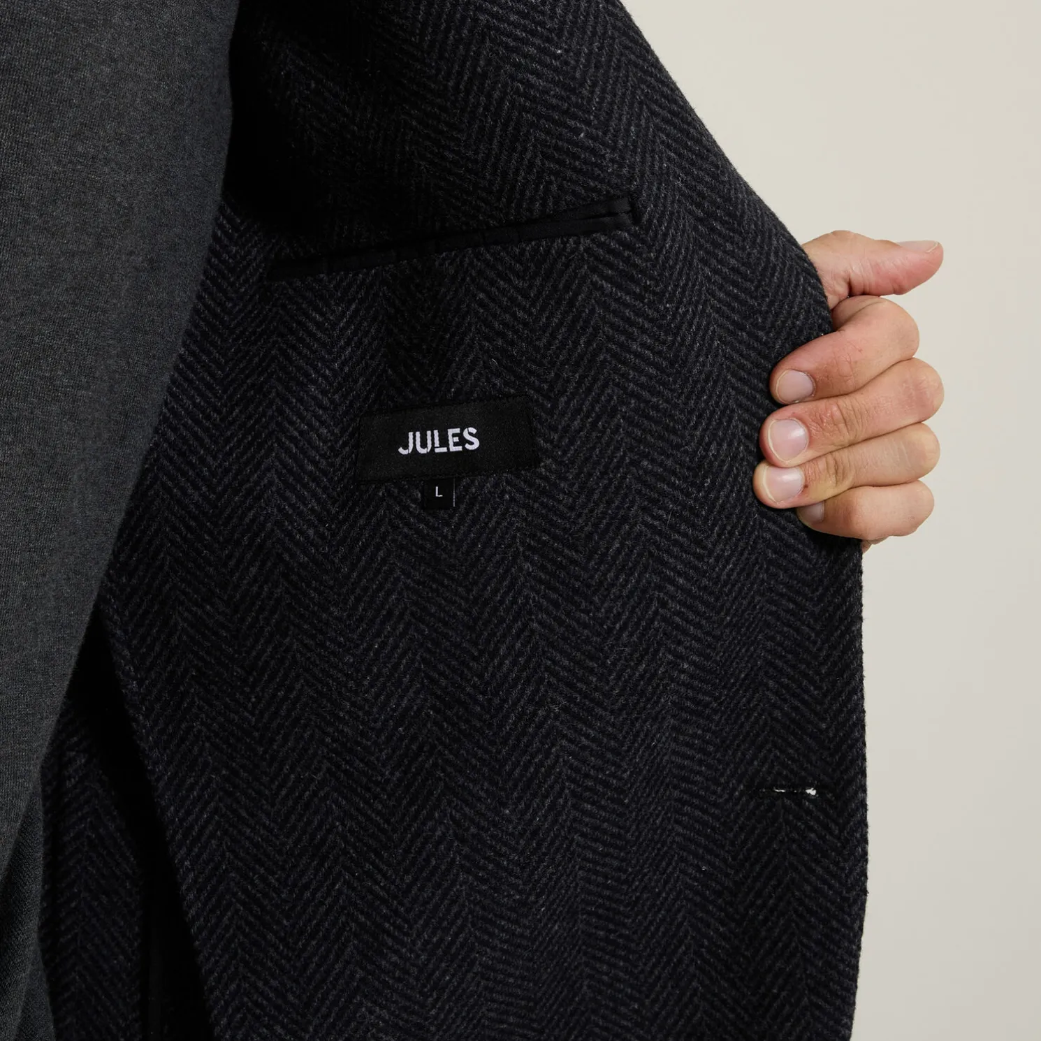 Blazerjasje met visgraatmotief