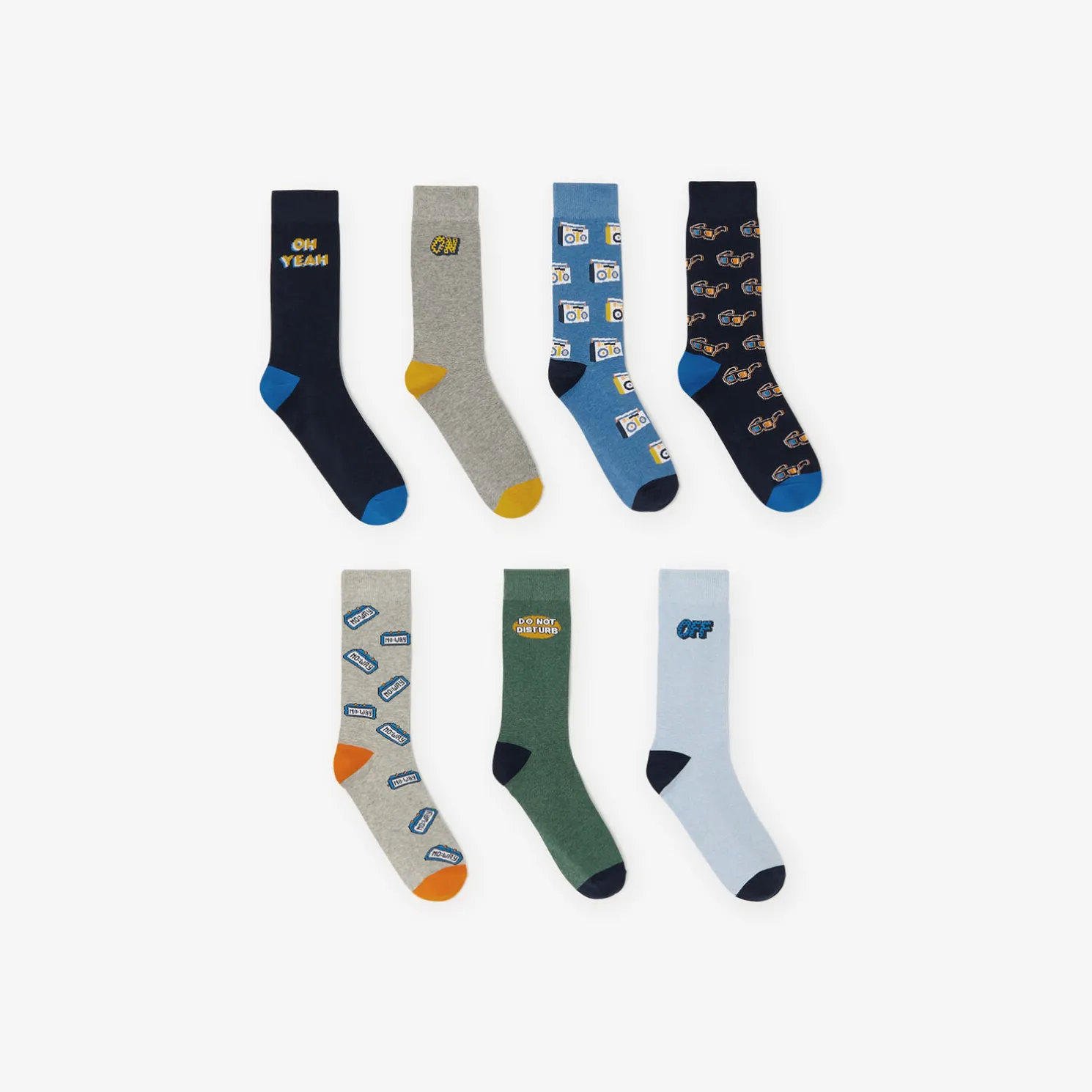 Box engelse versie van 7 paar fantasiesokken