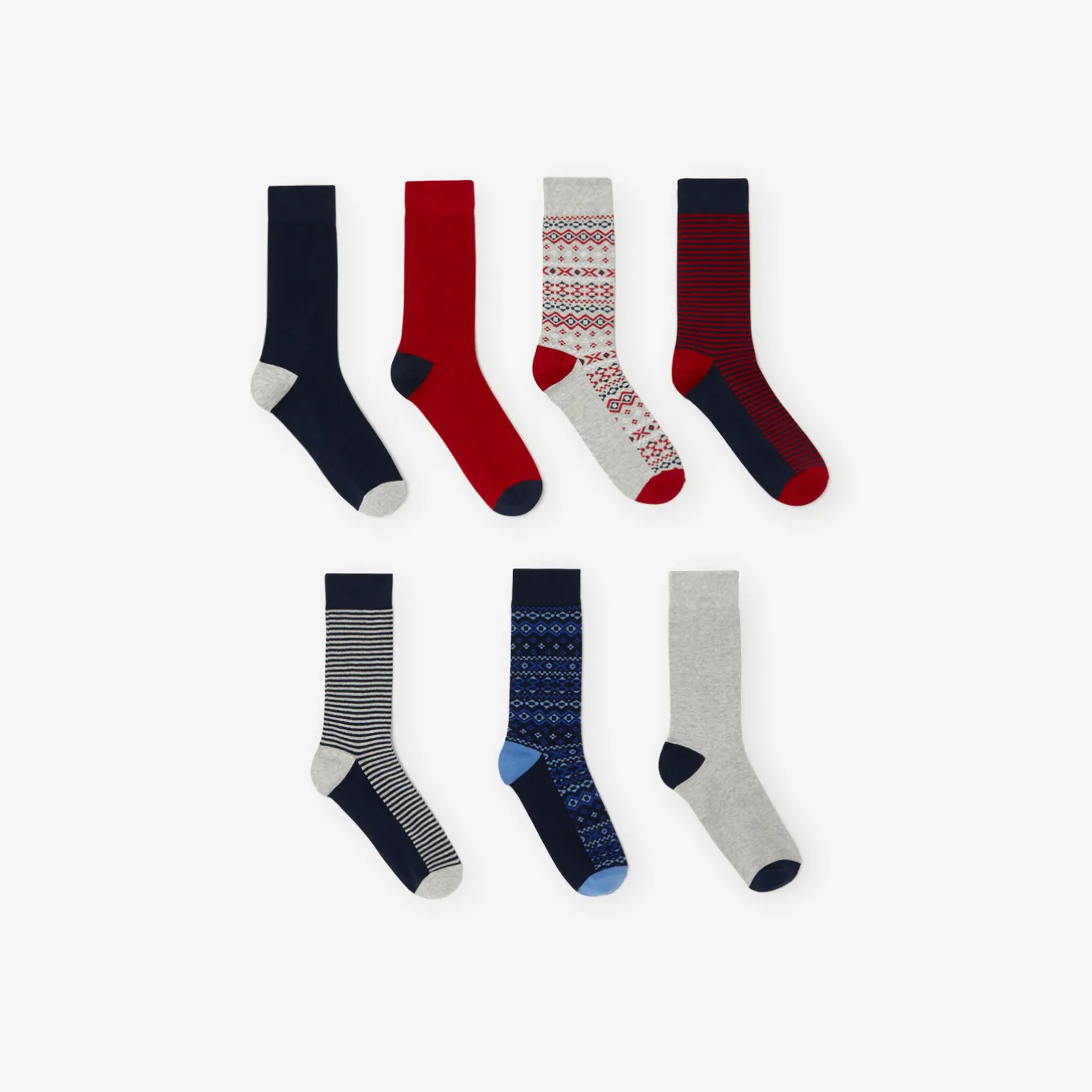 Box engelse versie van 7 paar fantasiesokken