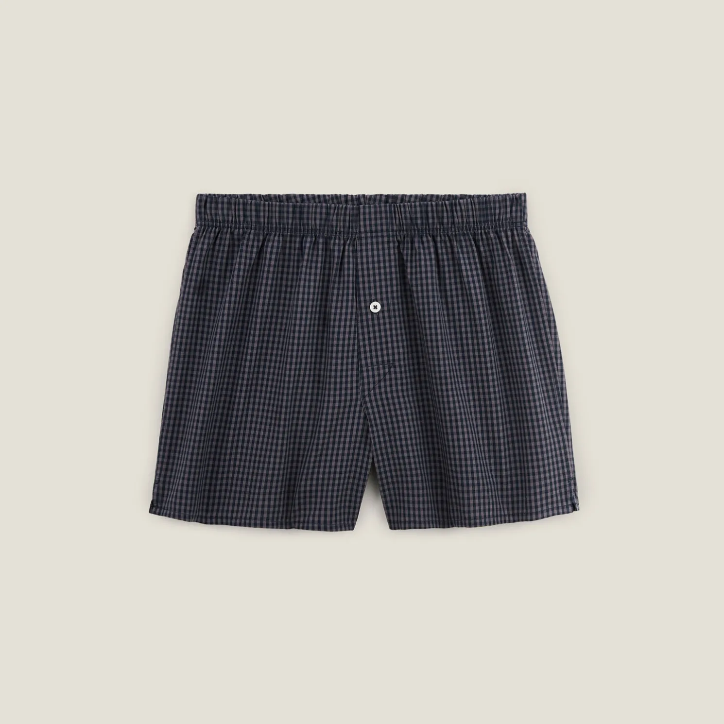 Boxershort met ruitjes in biokatoen