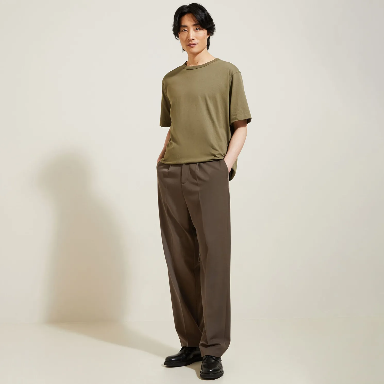 Brede broek met plooien