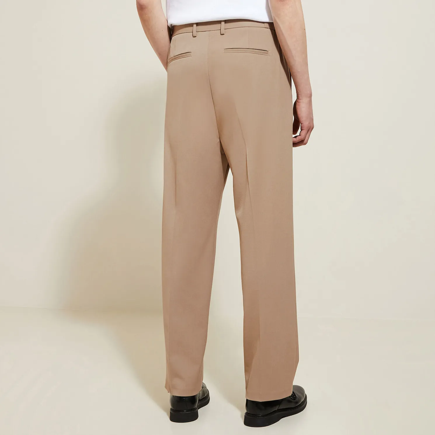 Brede broek met plooien