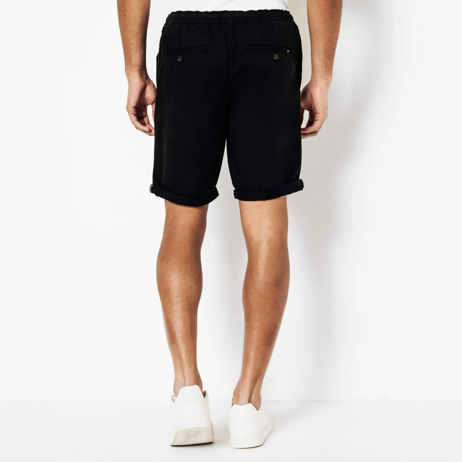 Chinobermuda met elastische taille