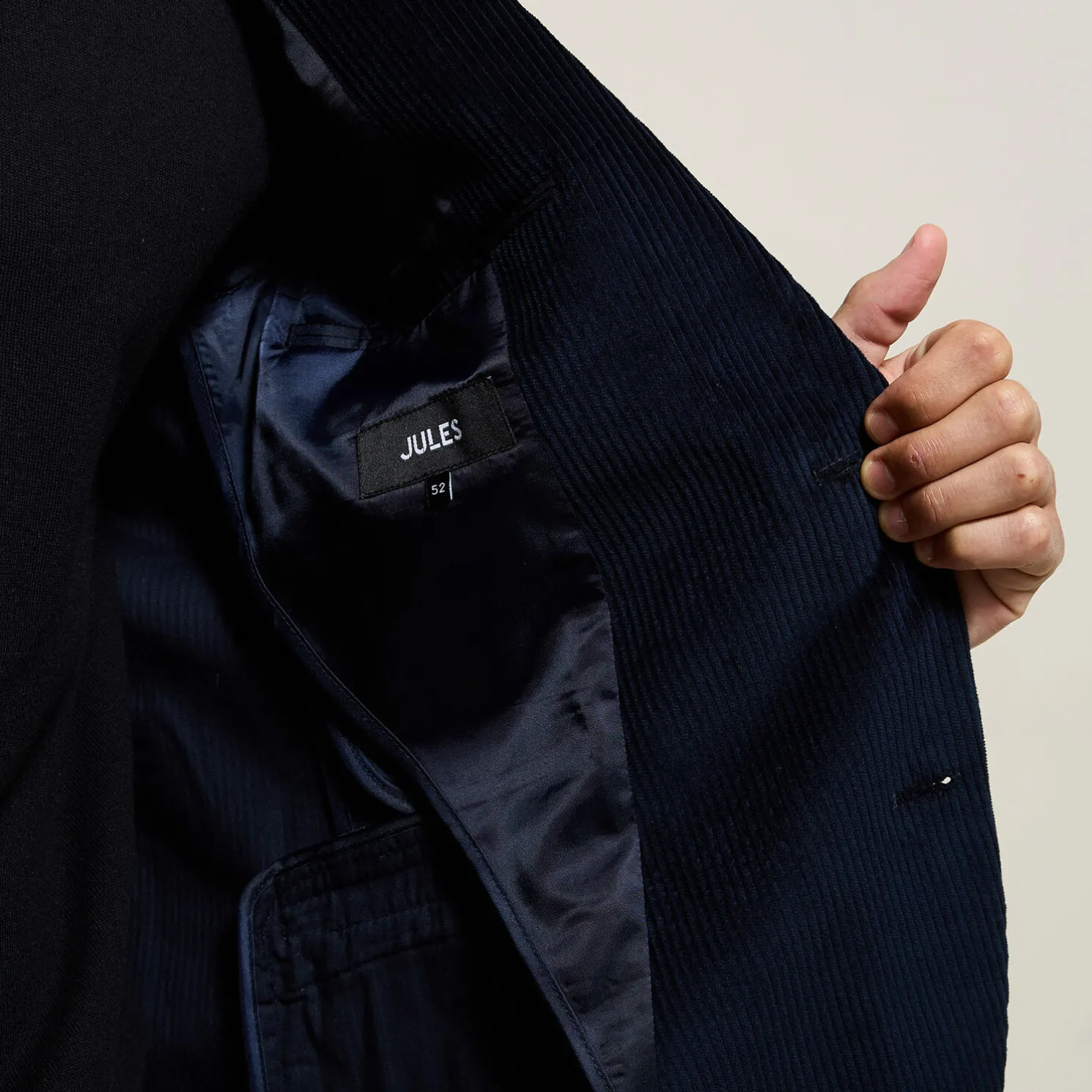 Comfortabel ribfluwelen kostuumvest