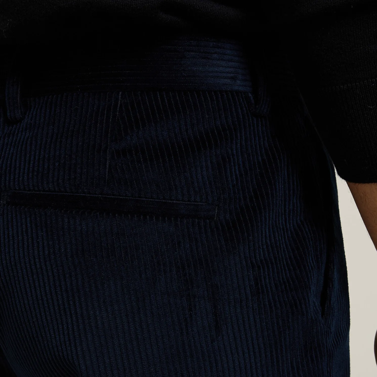 Comfortabele ribfluwelen kostuumbroek