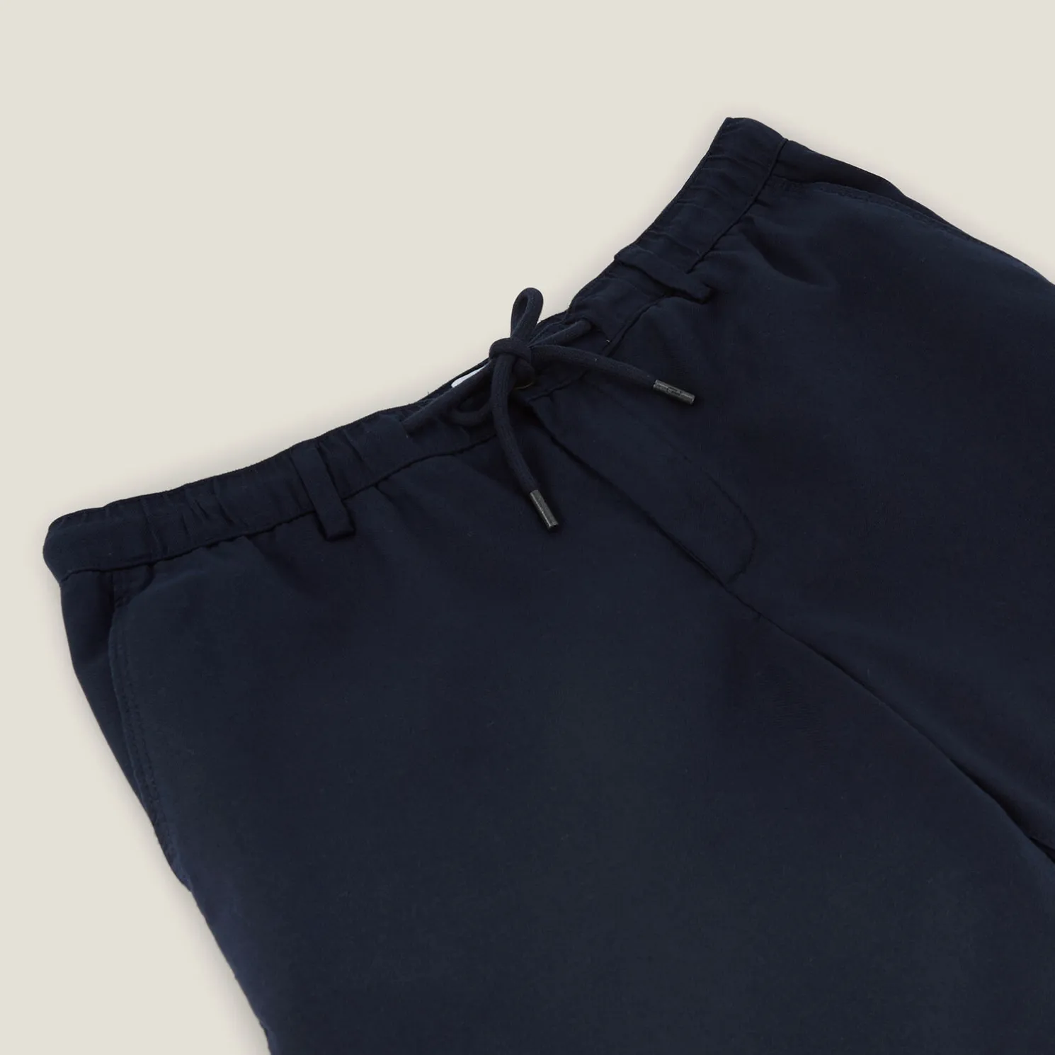 Effen bermuda in katoen en linnen