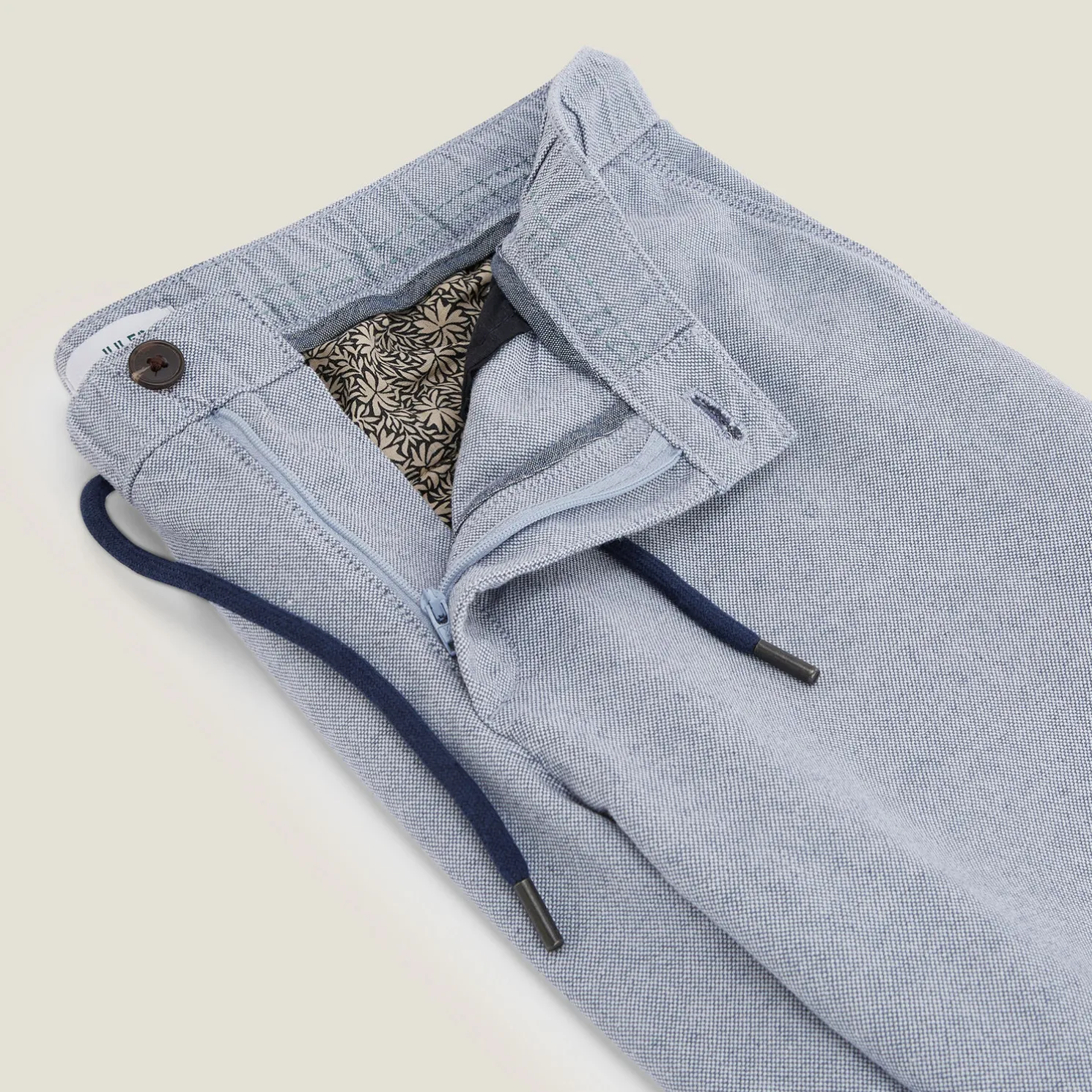 Effen bermuda in katoen en linnen