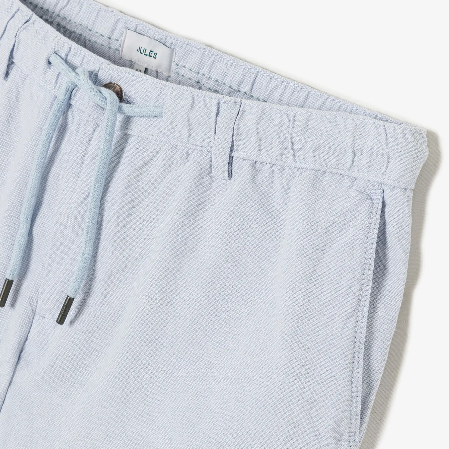 Effen bermuda in katoen en linnen