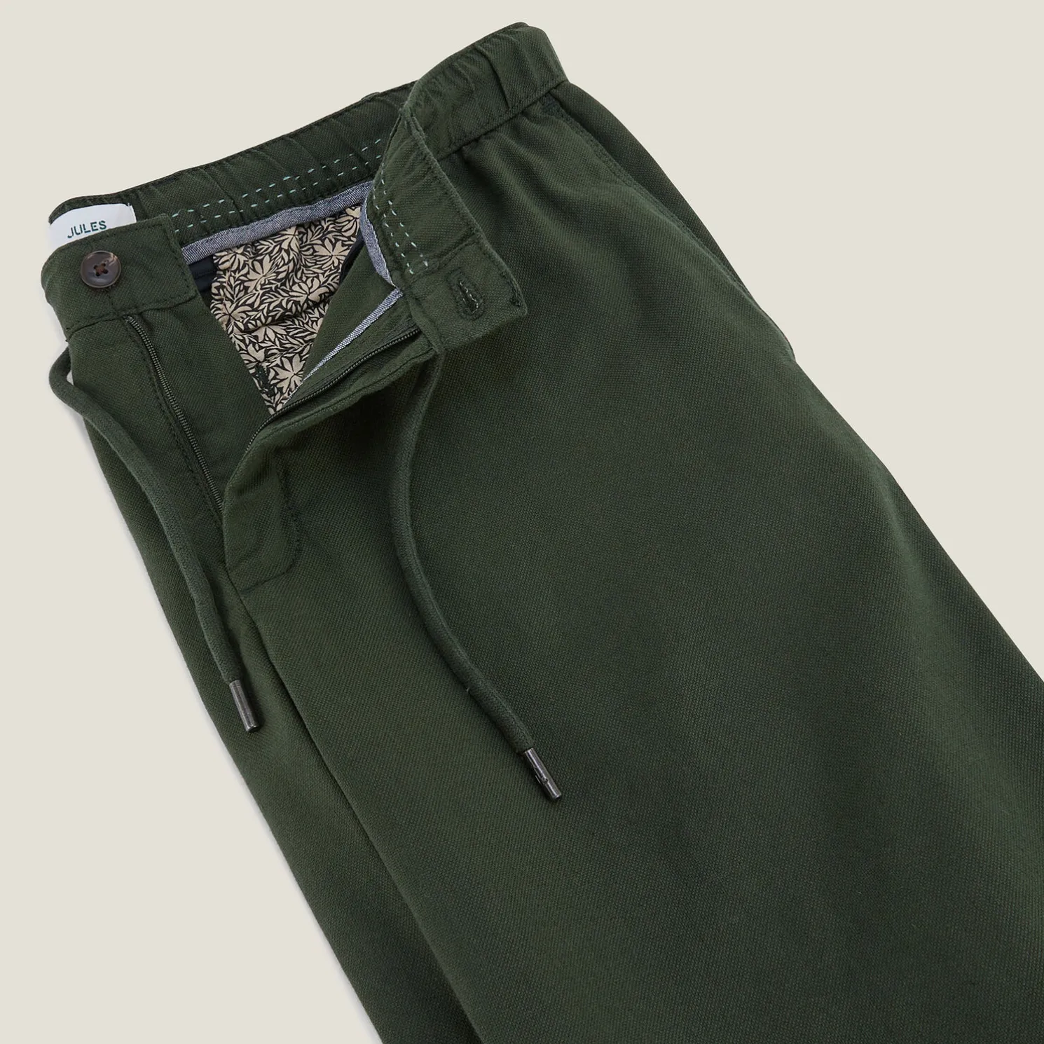 Effen bermuda in katoen en linnen