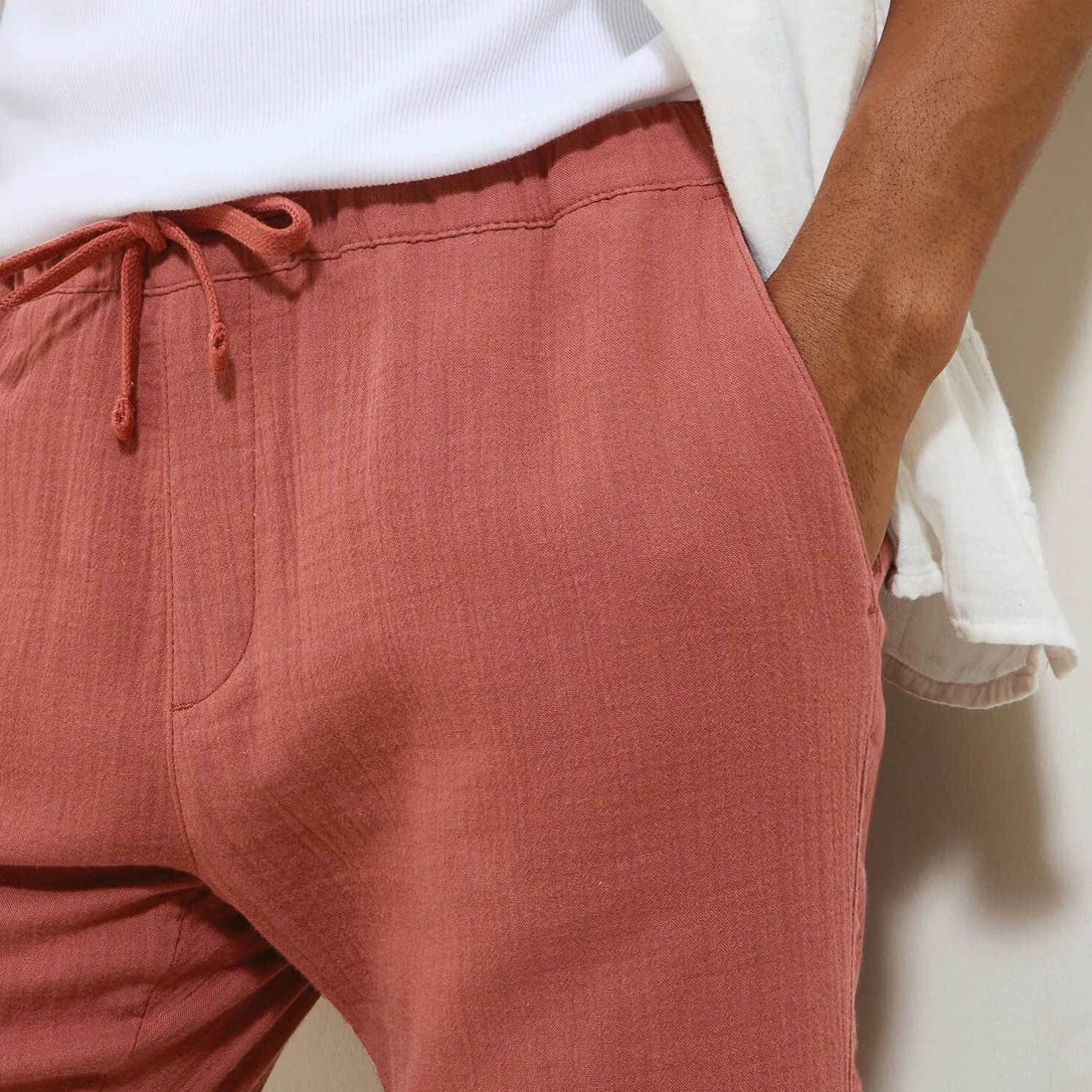 Effen broek in katoengaas