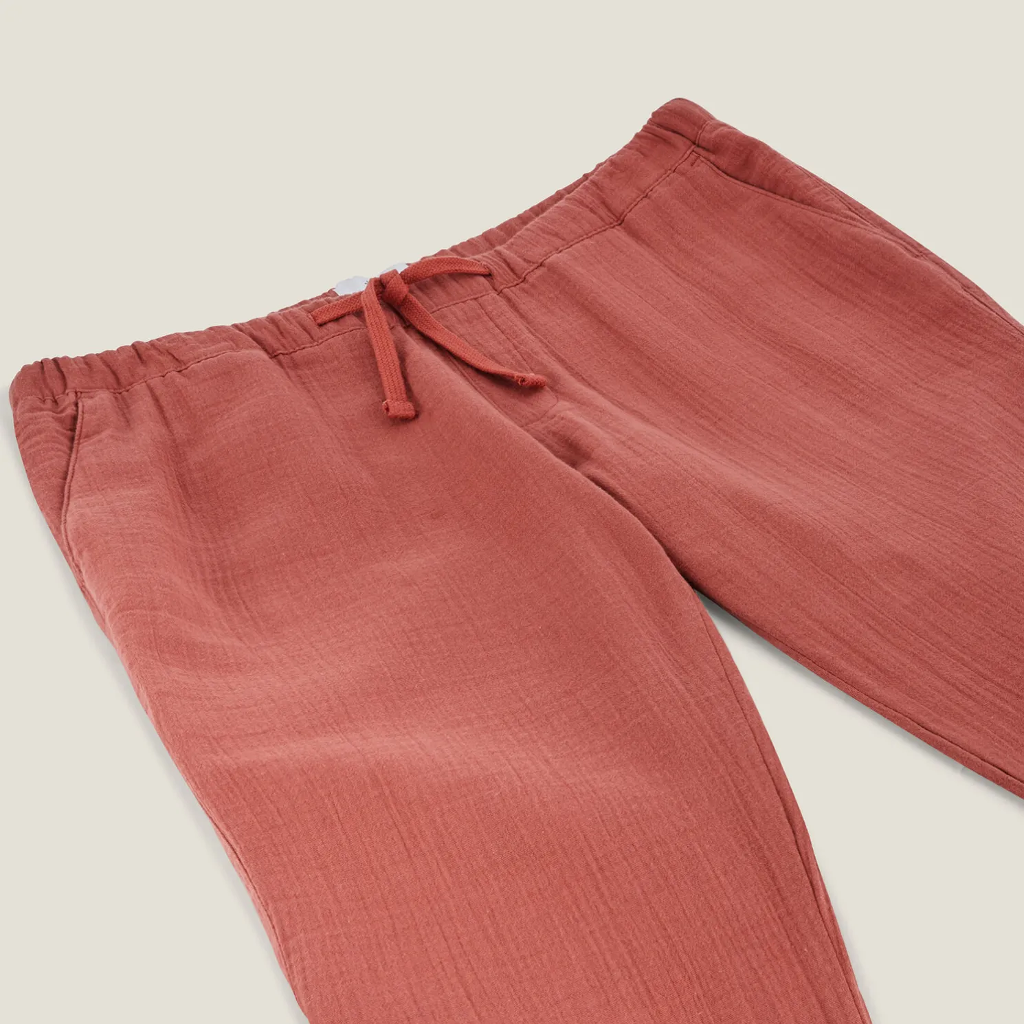 Effen broek in katoengaas