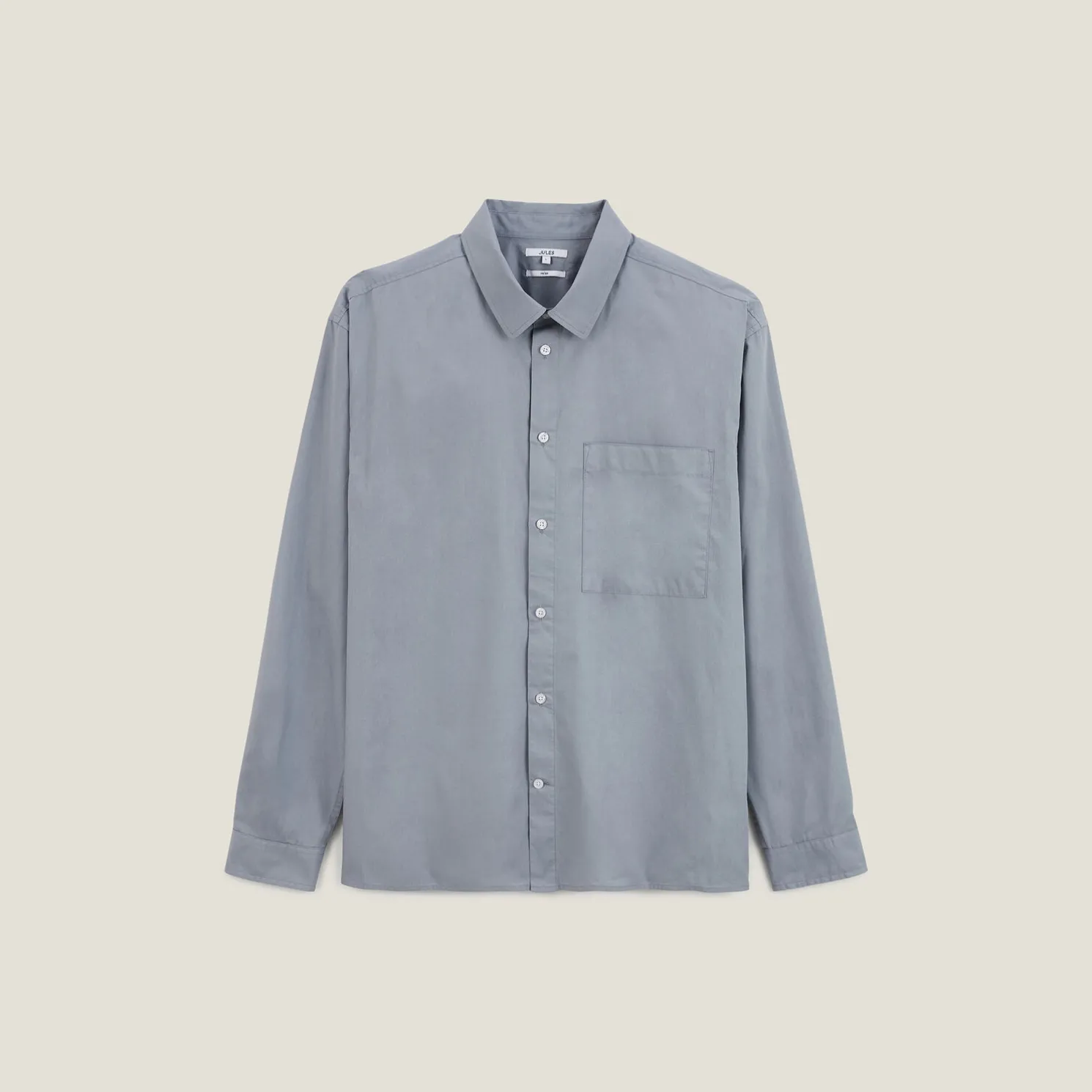 Effen katoenen overhemd