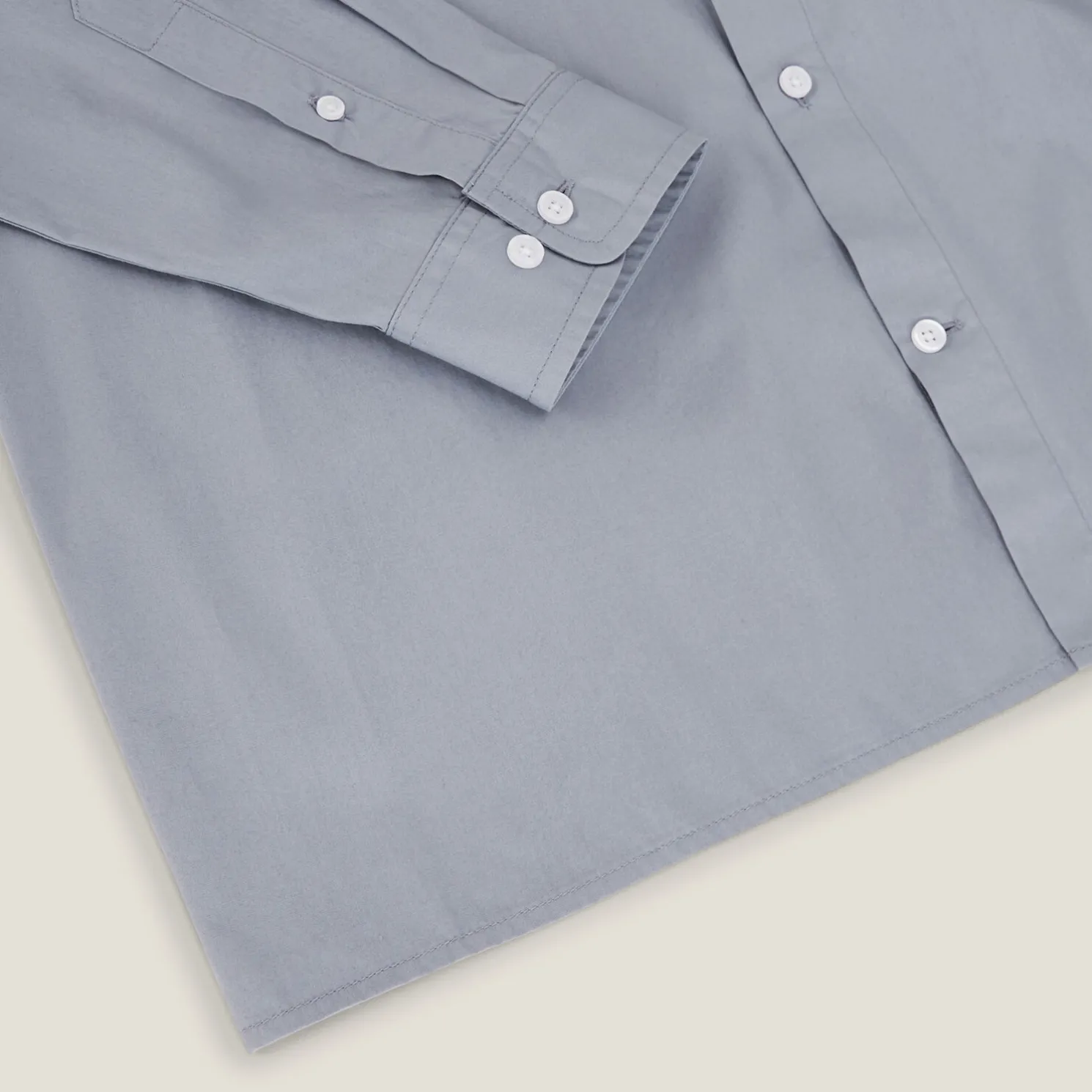 Effen katoenen overhemd