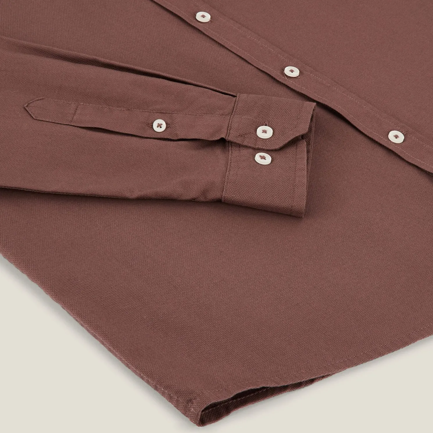 Effen overhemd in piquékatoen