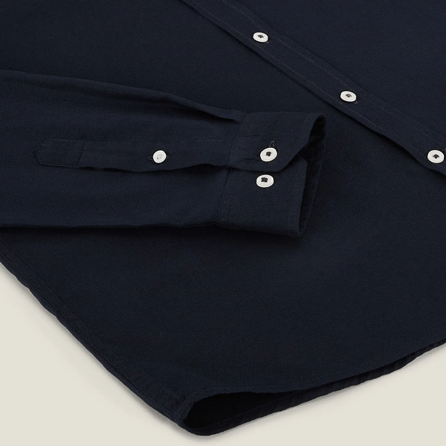 Effen overhemd in piquékatoen