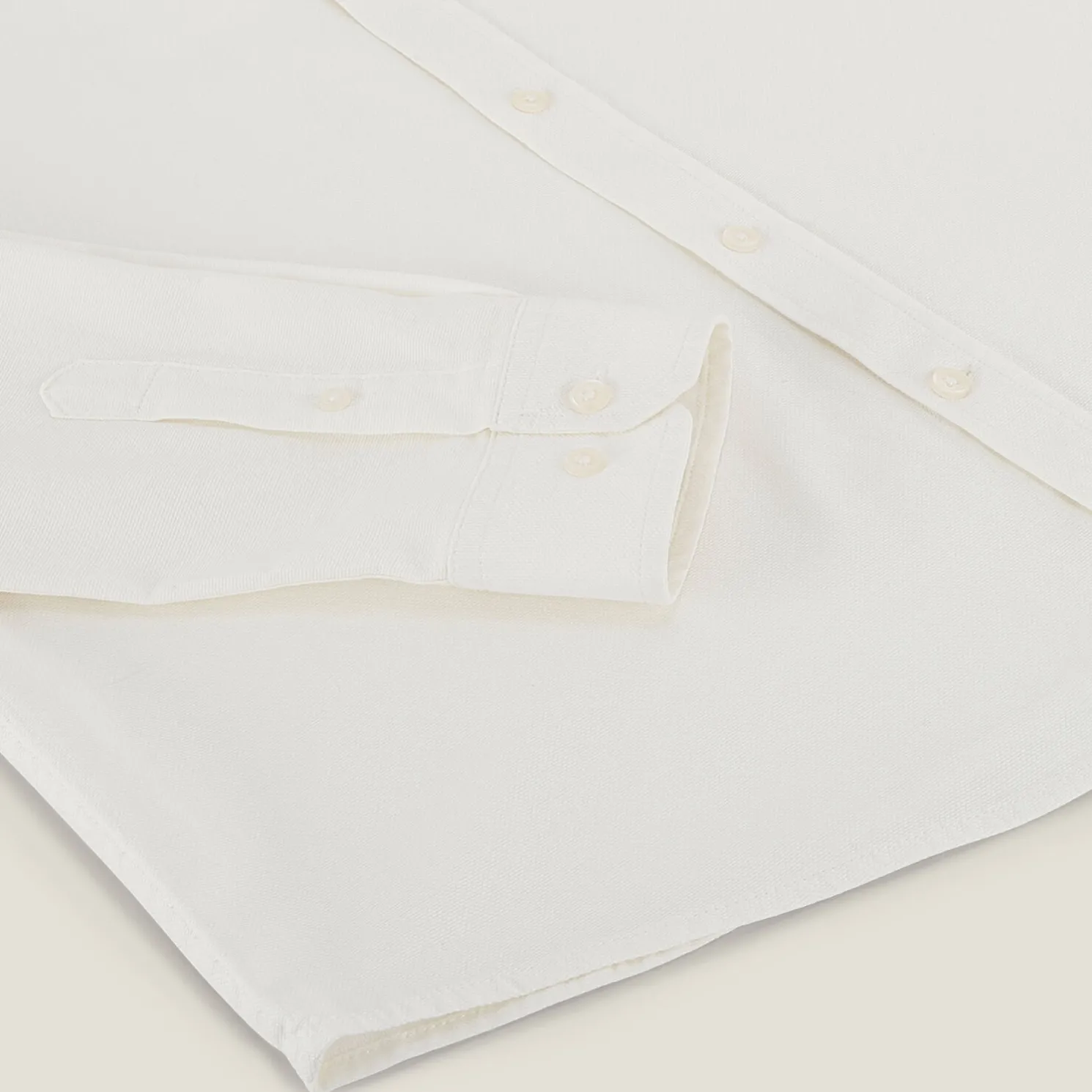 Effen overhemd in piquékatoen