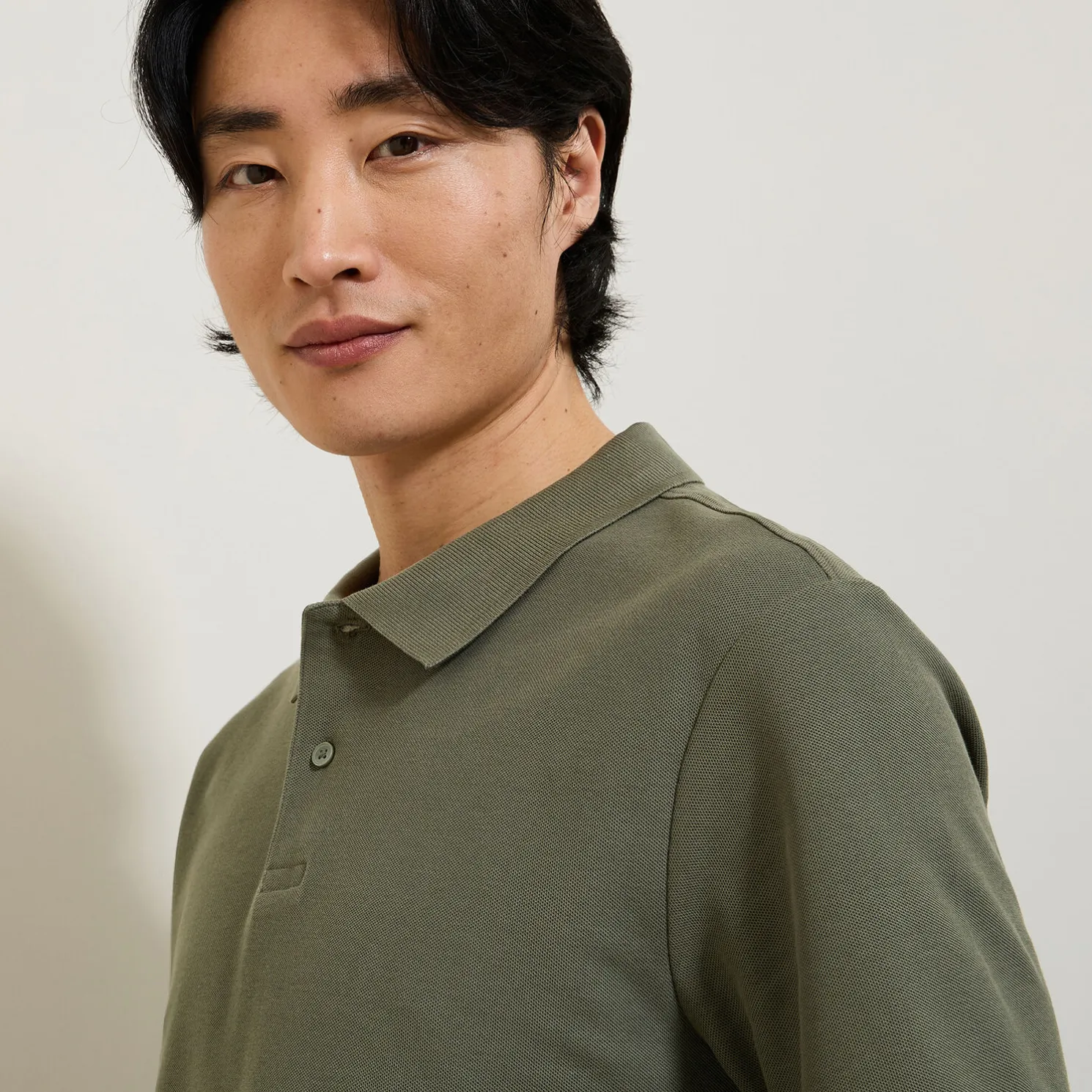 Effen polo in piquékatoen met korte mouwen