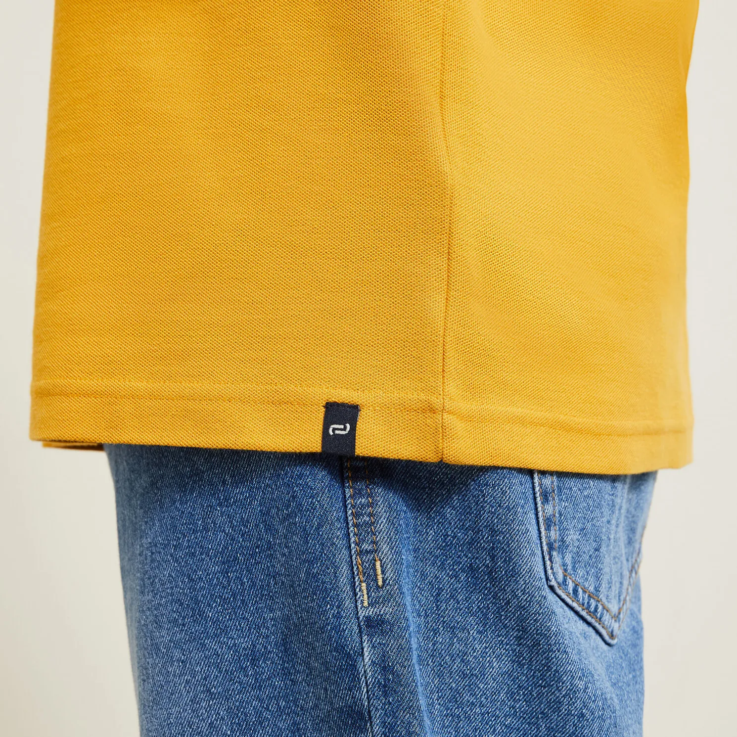 Effen polo in piquékatoen met korte mouwen