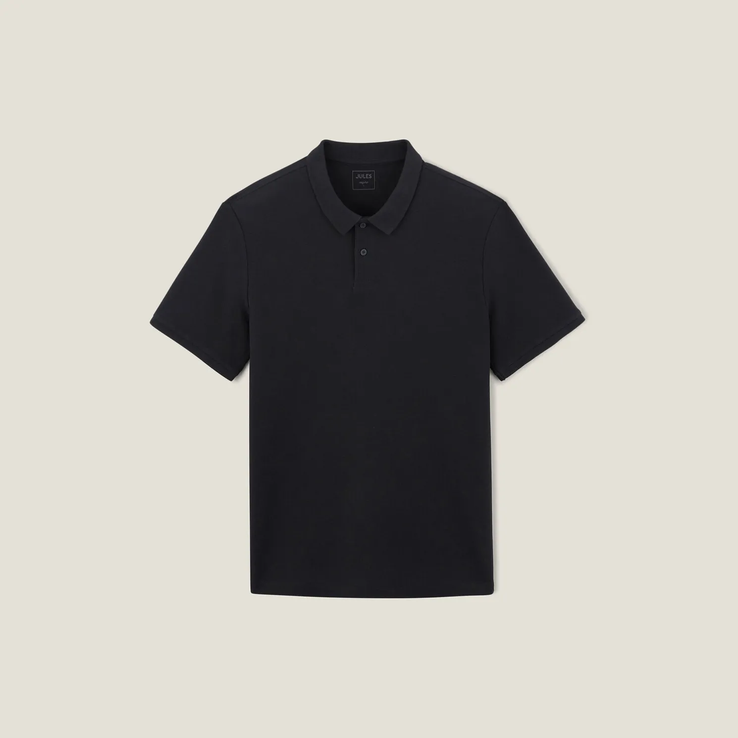 Effen polo in piquékatoen met korte mouwen