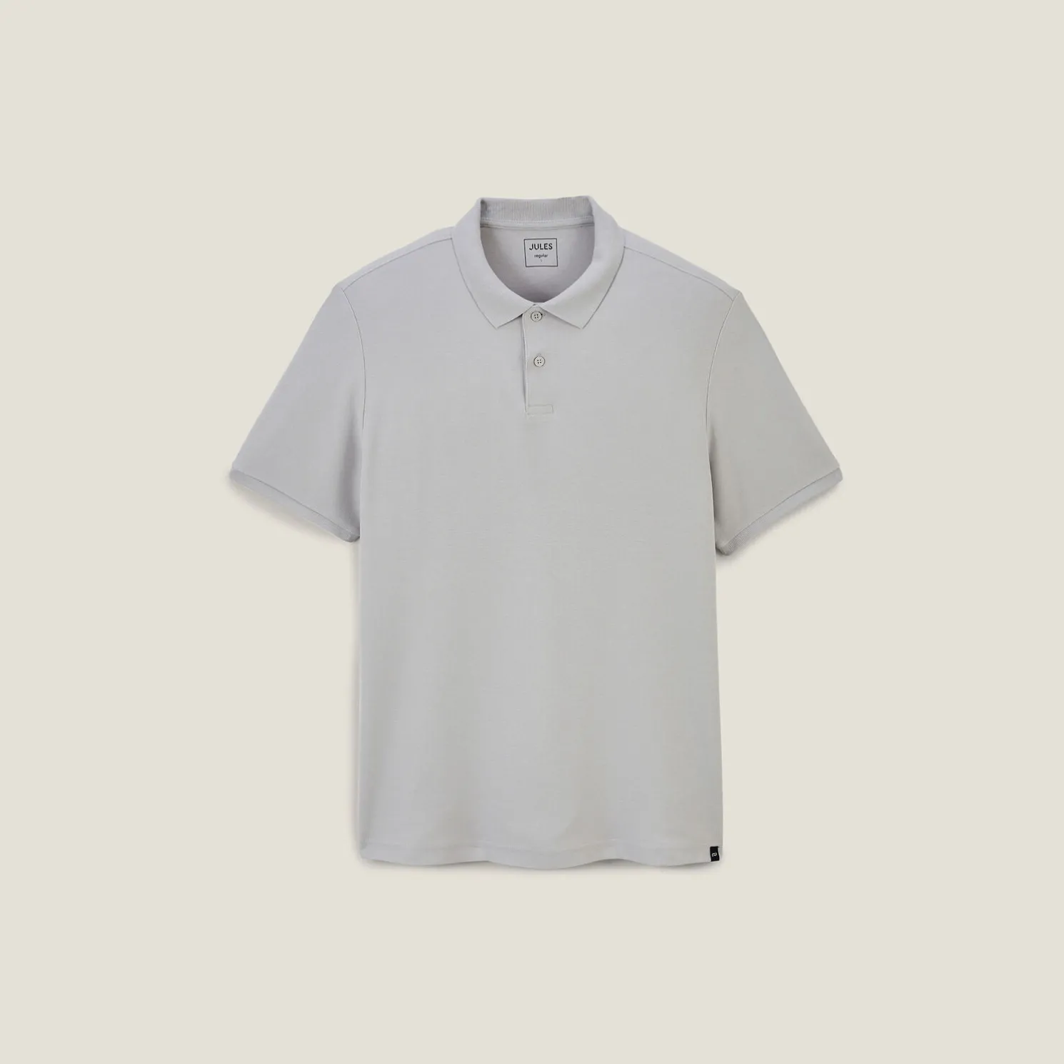 Effen polo in piquékatoen met korte mouwen