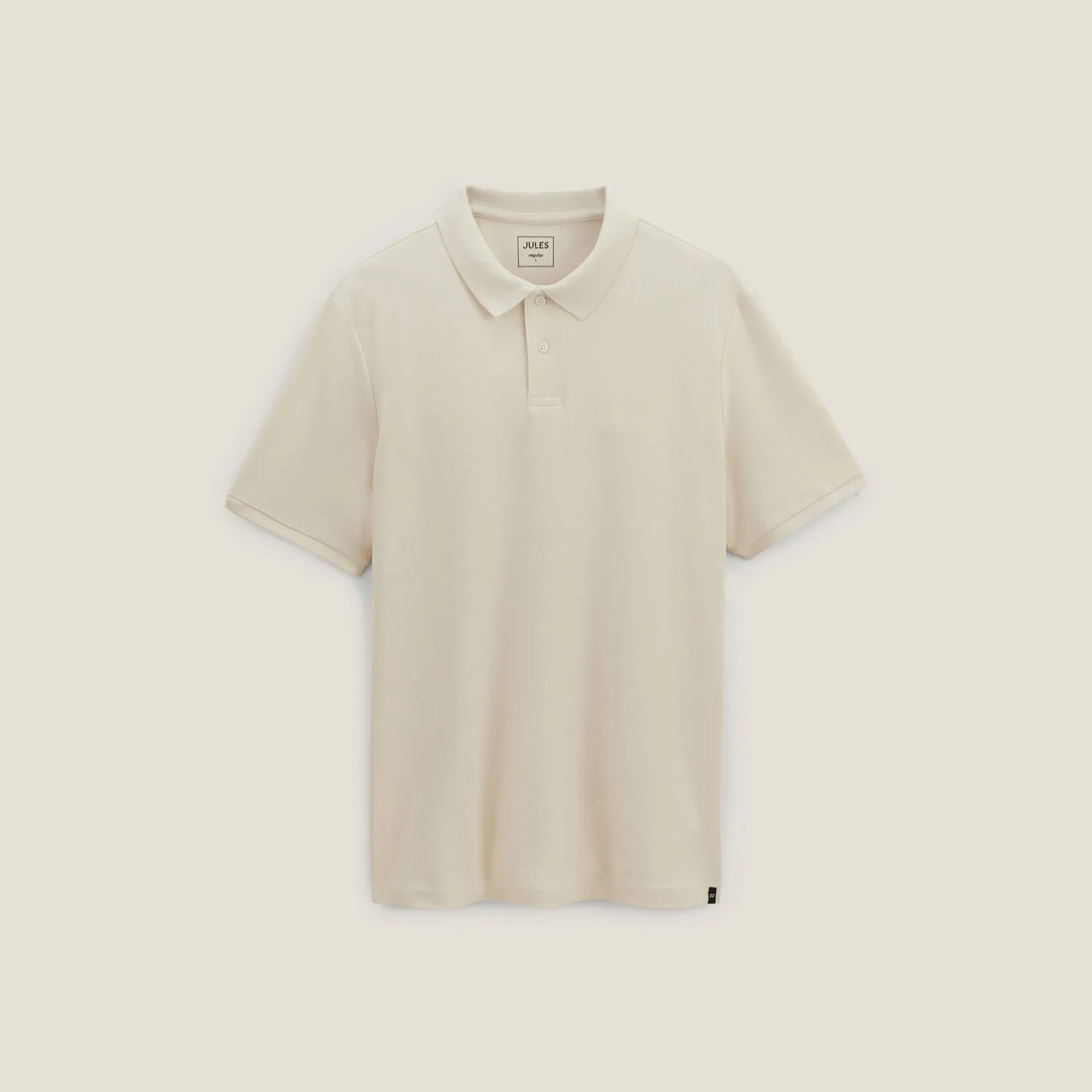 Effen polo in piquékatoen met korte mouwen