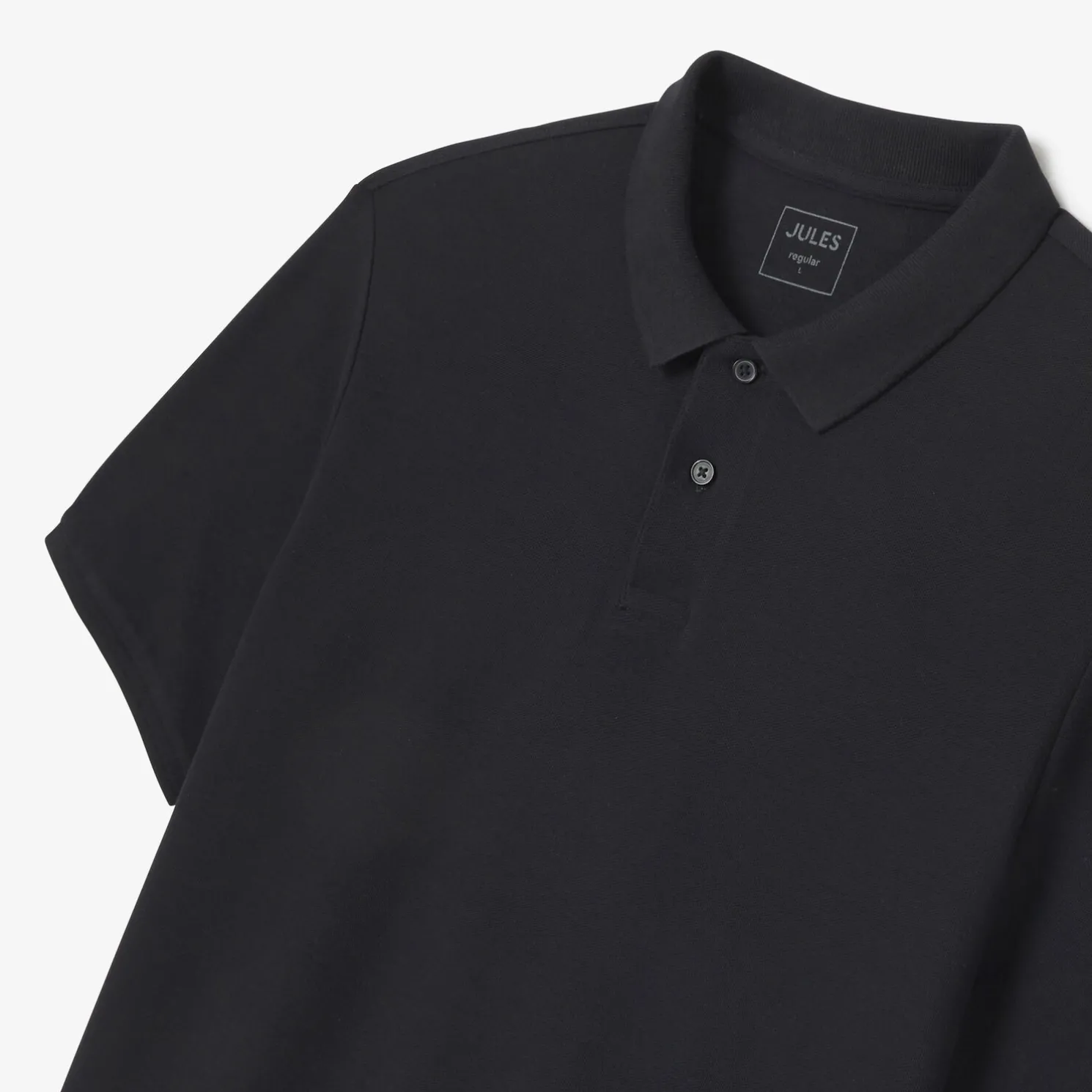 Effen polo in piquékatoen met korte mouwen