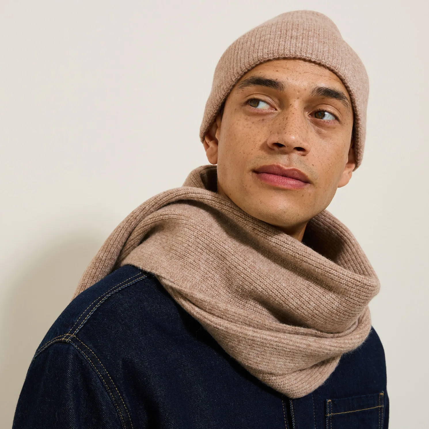 Effen sjaal in tricot