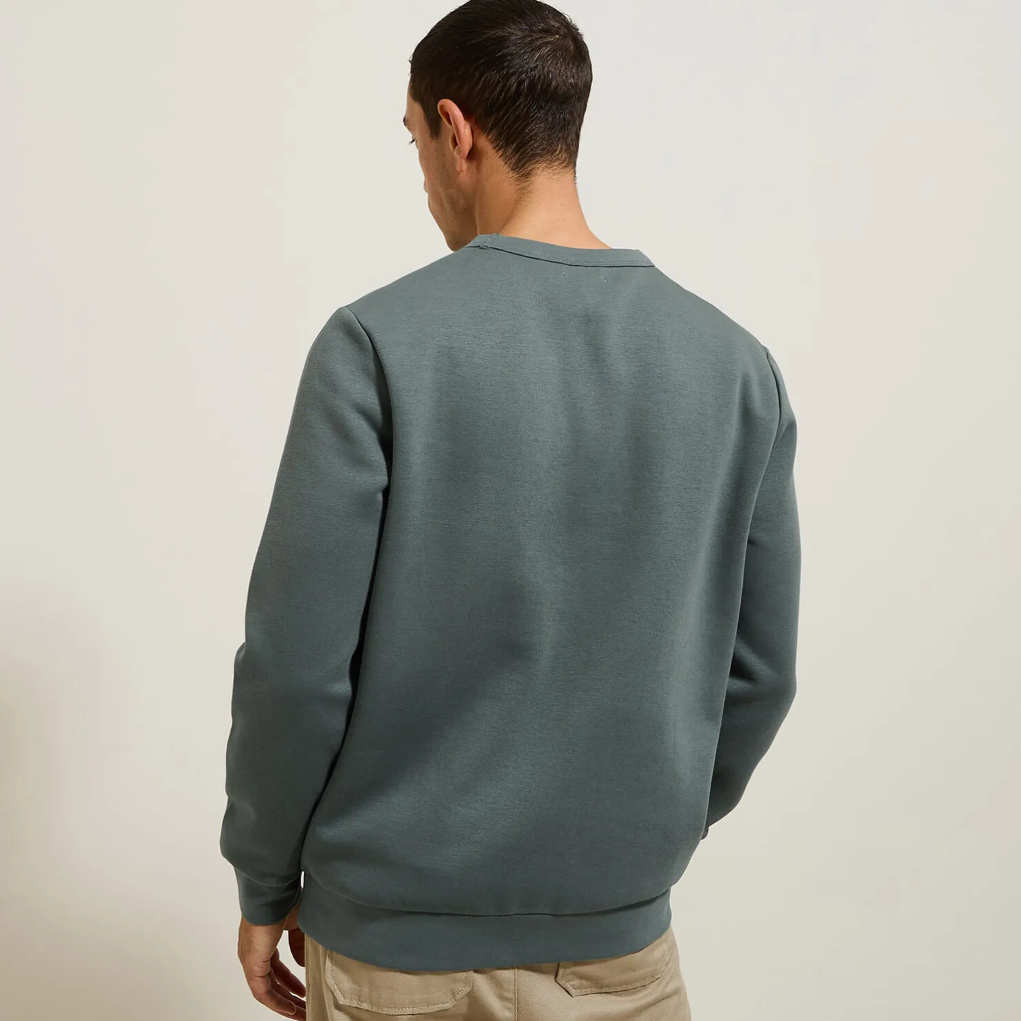 Effen sweater met ronde hals