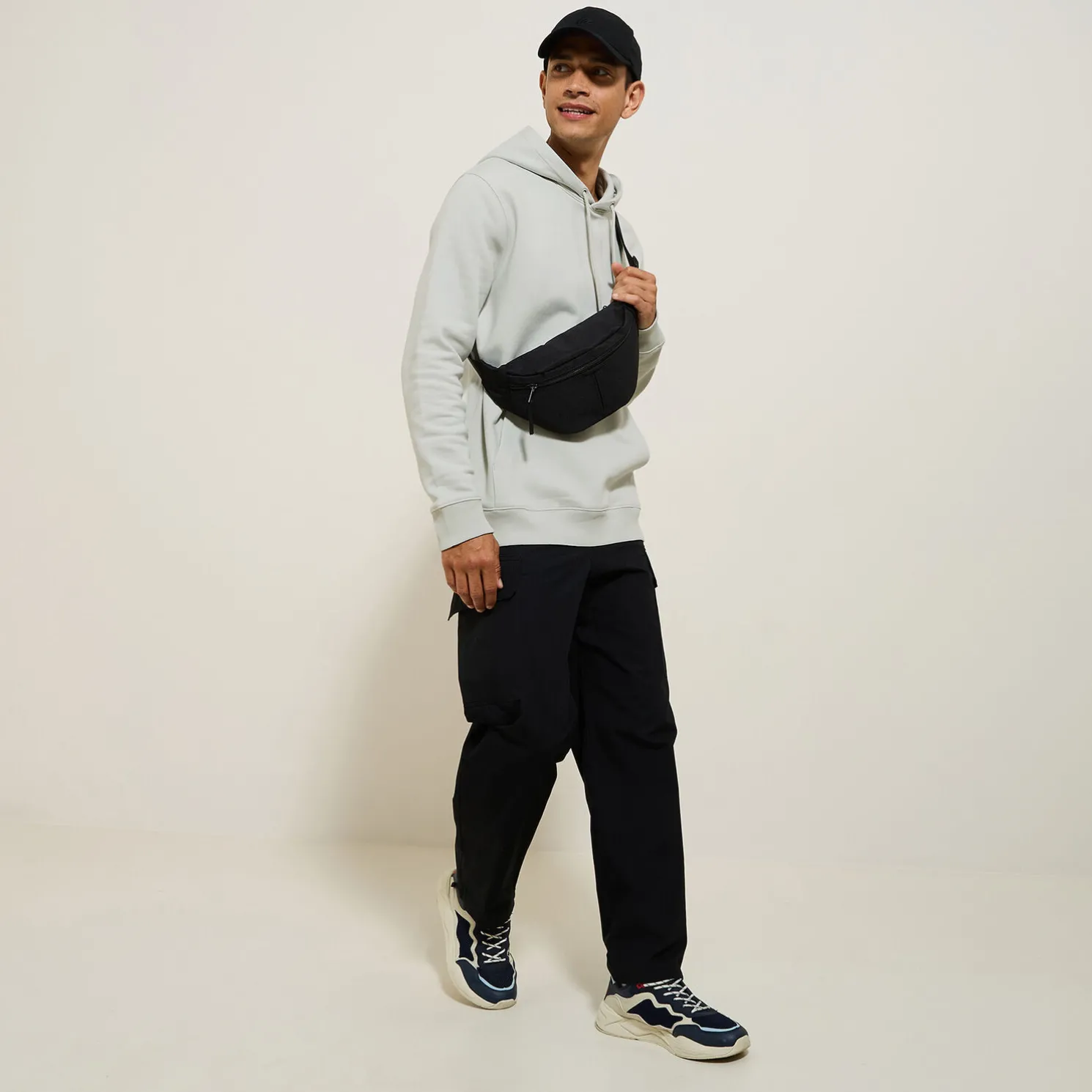 Effen sweater met kap