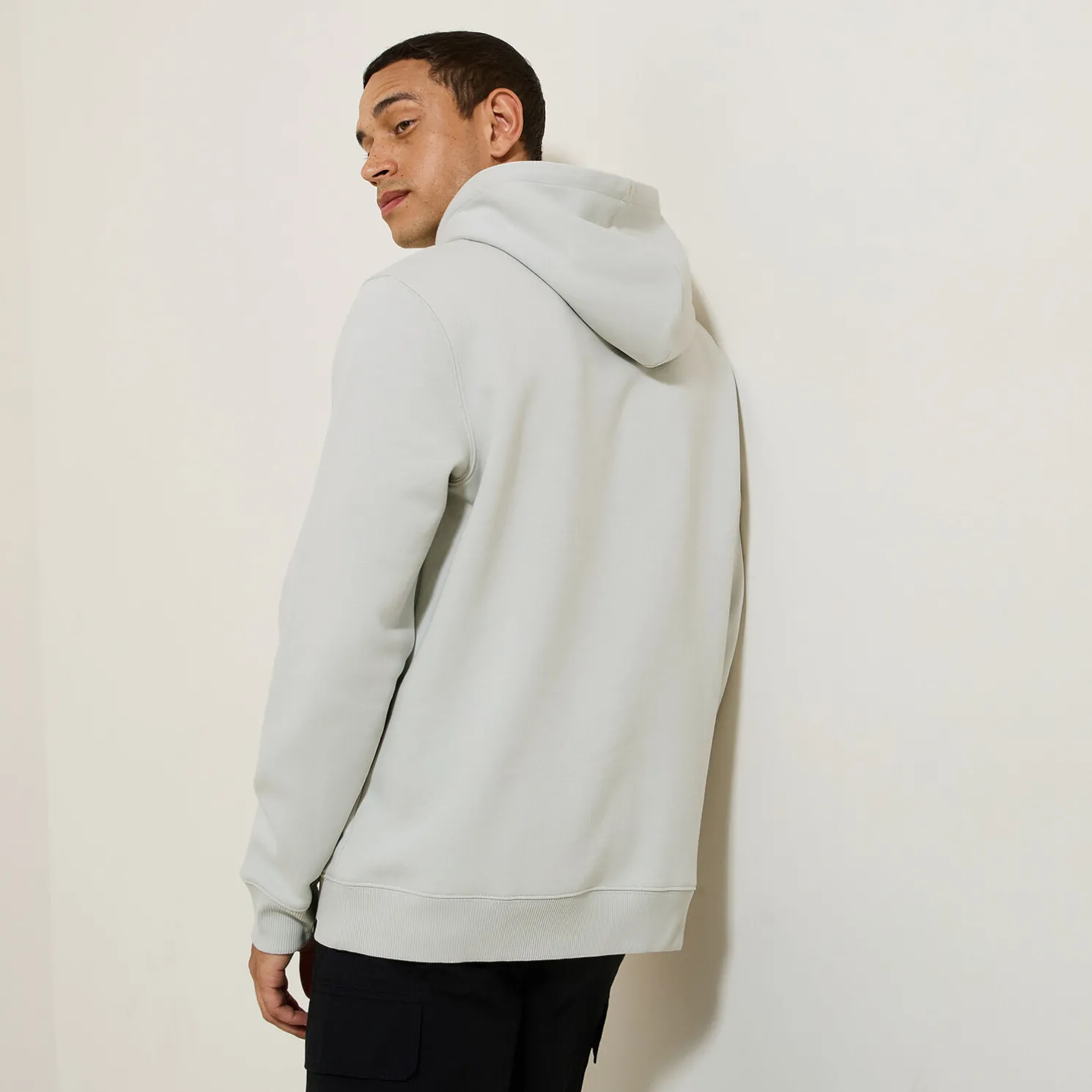 Effen sweater met kap