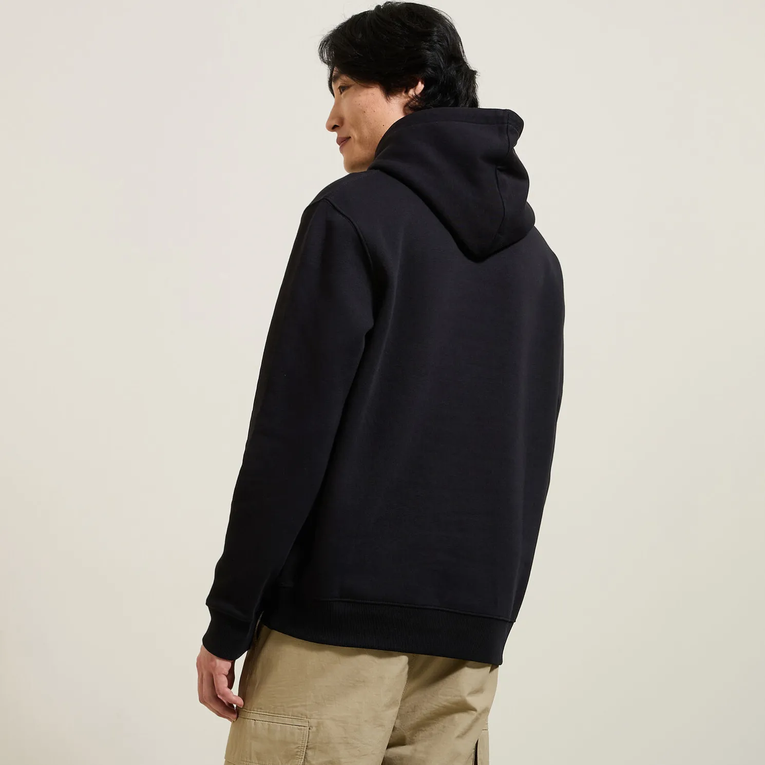 Effen sweater met kap