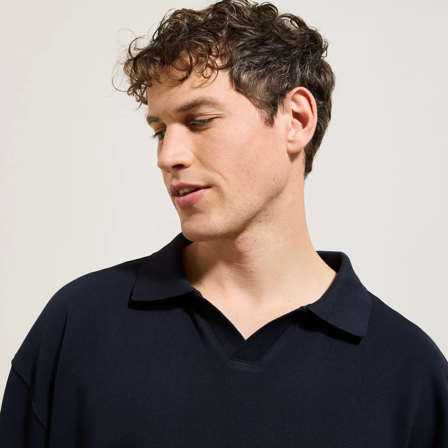 Effen sweater met resortkraag