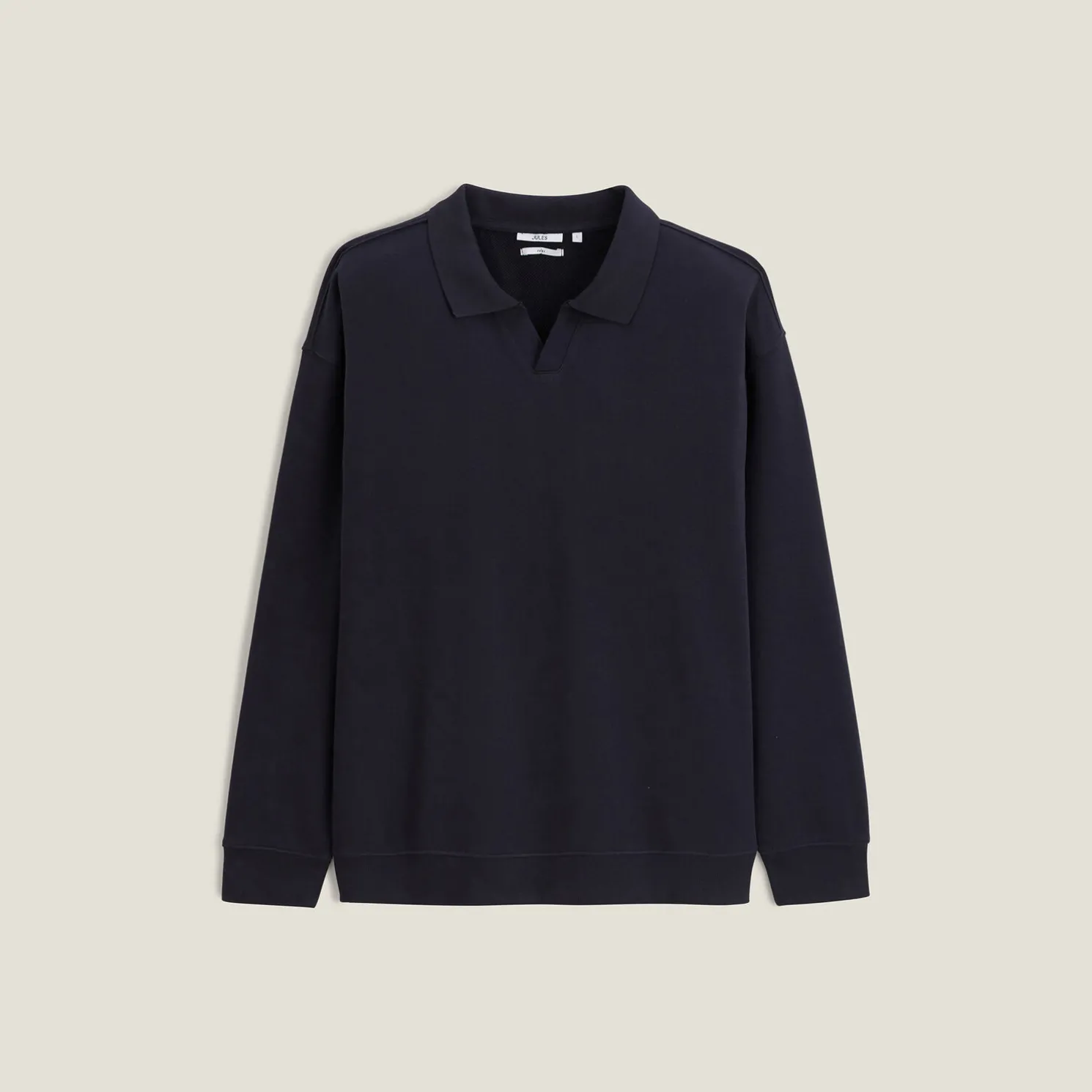 Effen sweater met resortkraag