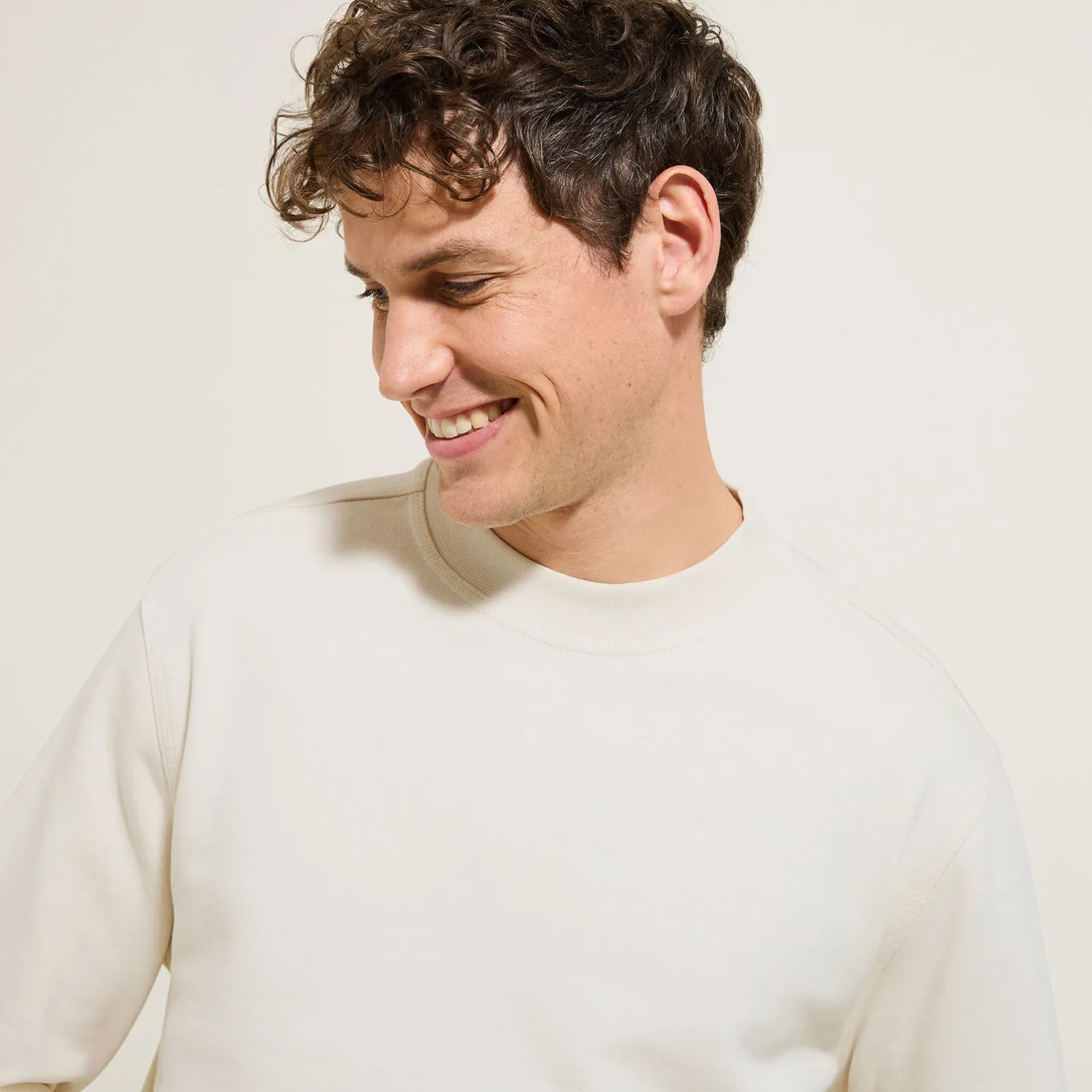 Effen sweater met ronde hals