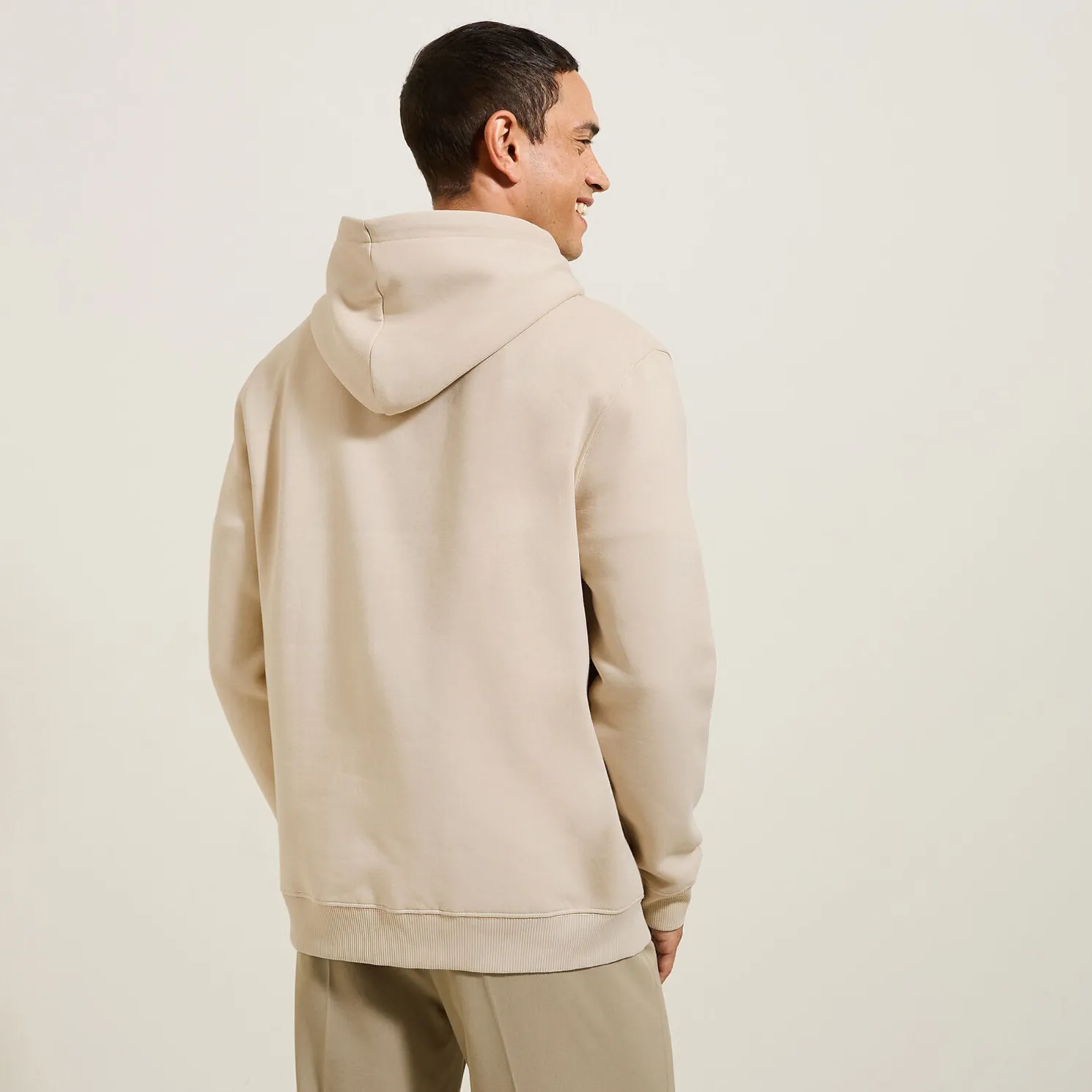 Effen sweater met kap