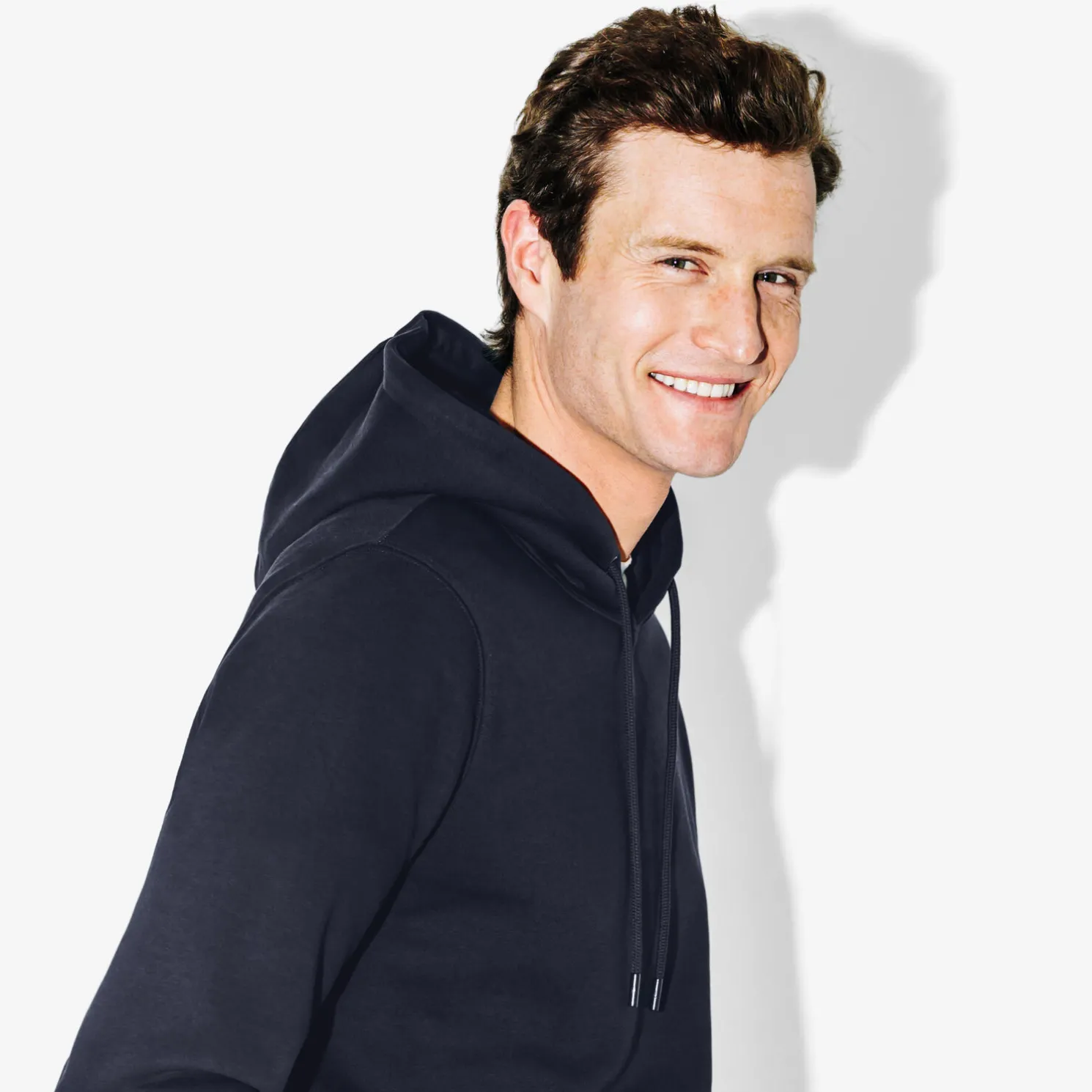 Effen sweater met kap