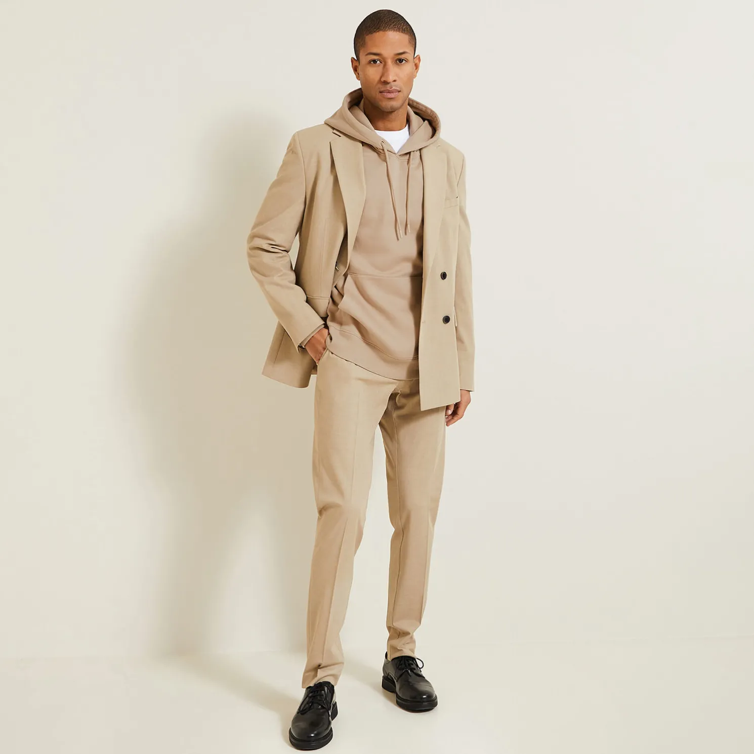 Effen sweater met kap