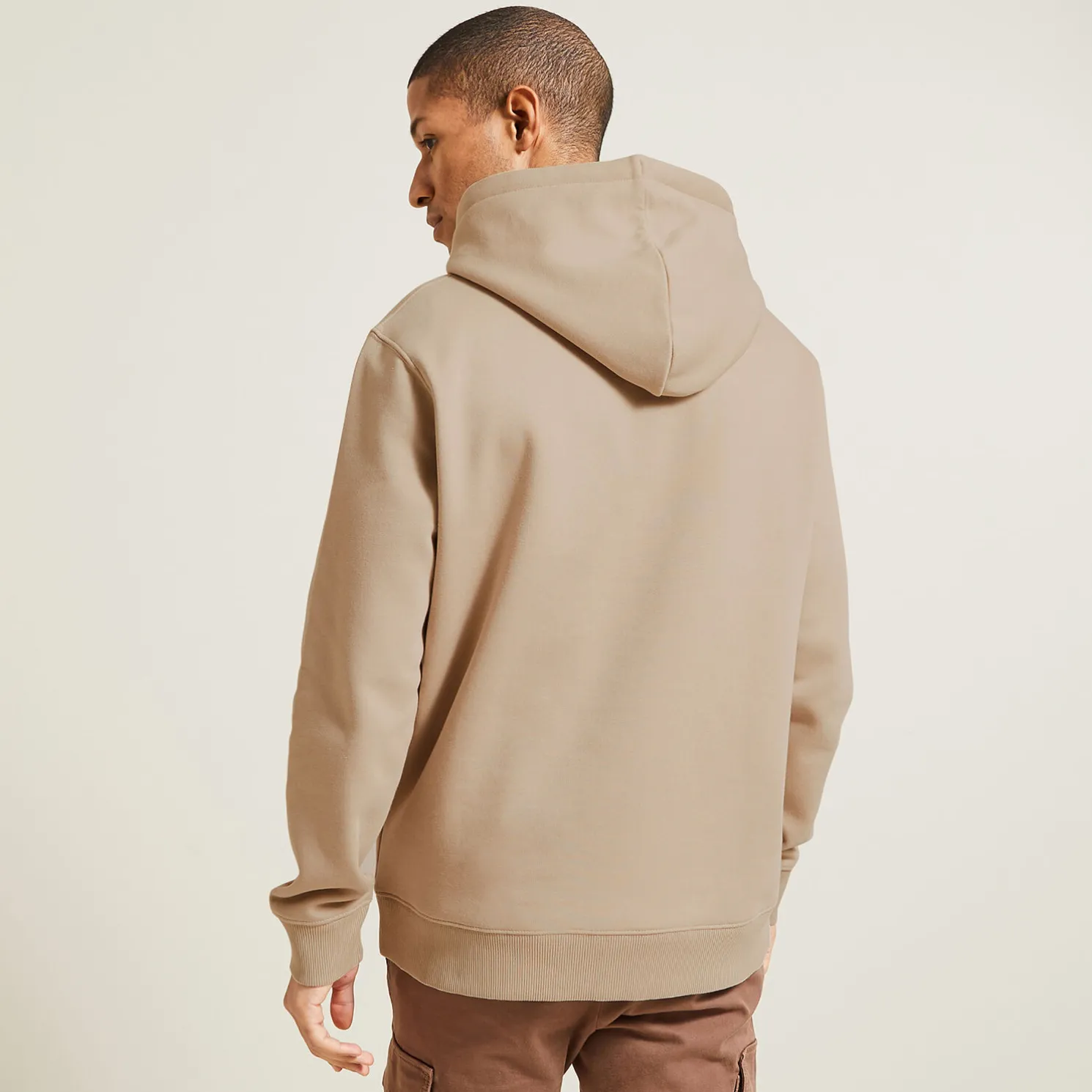 Effen sweater met kap