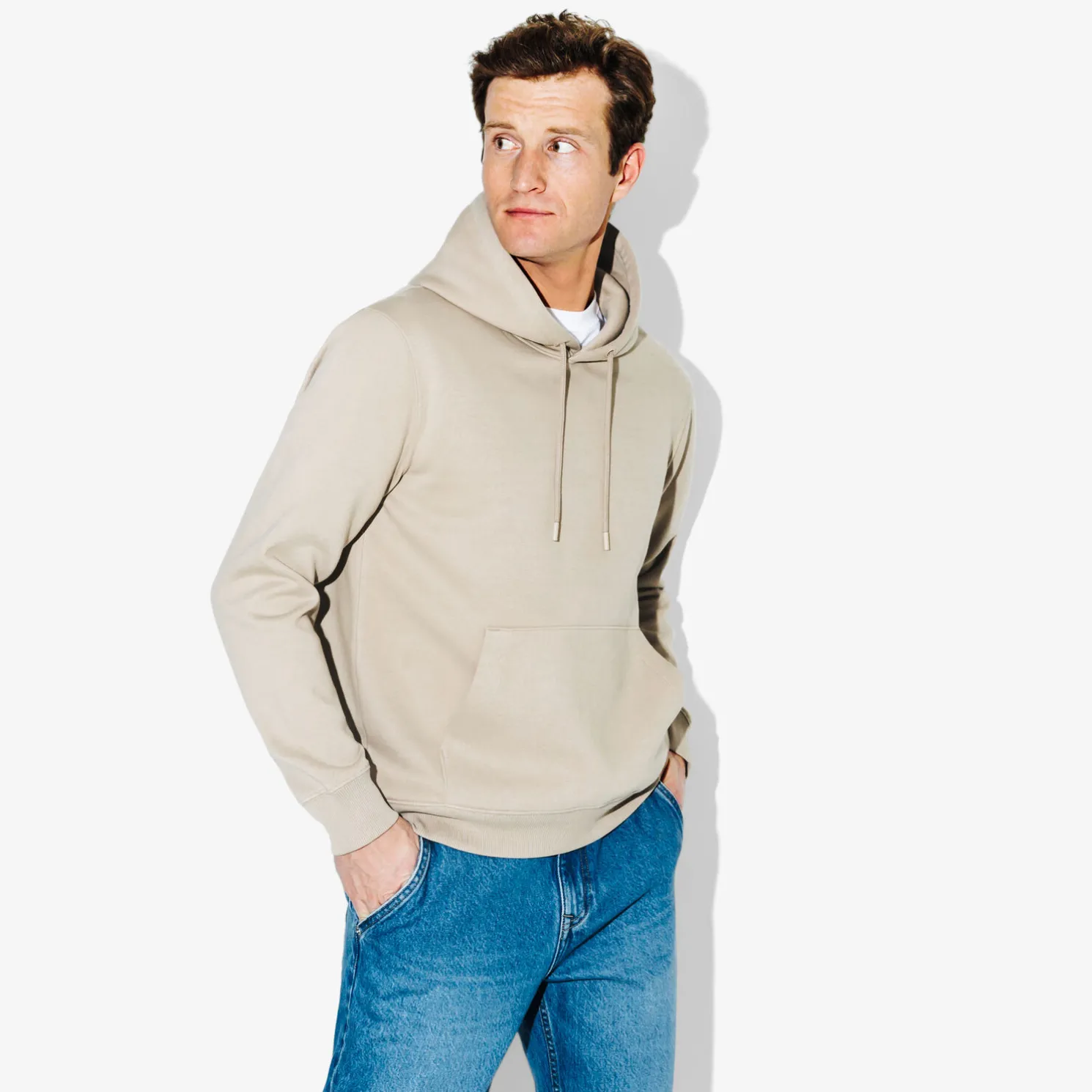 Effen sweater met kap