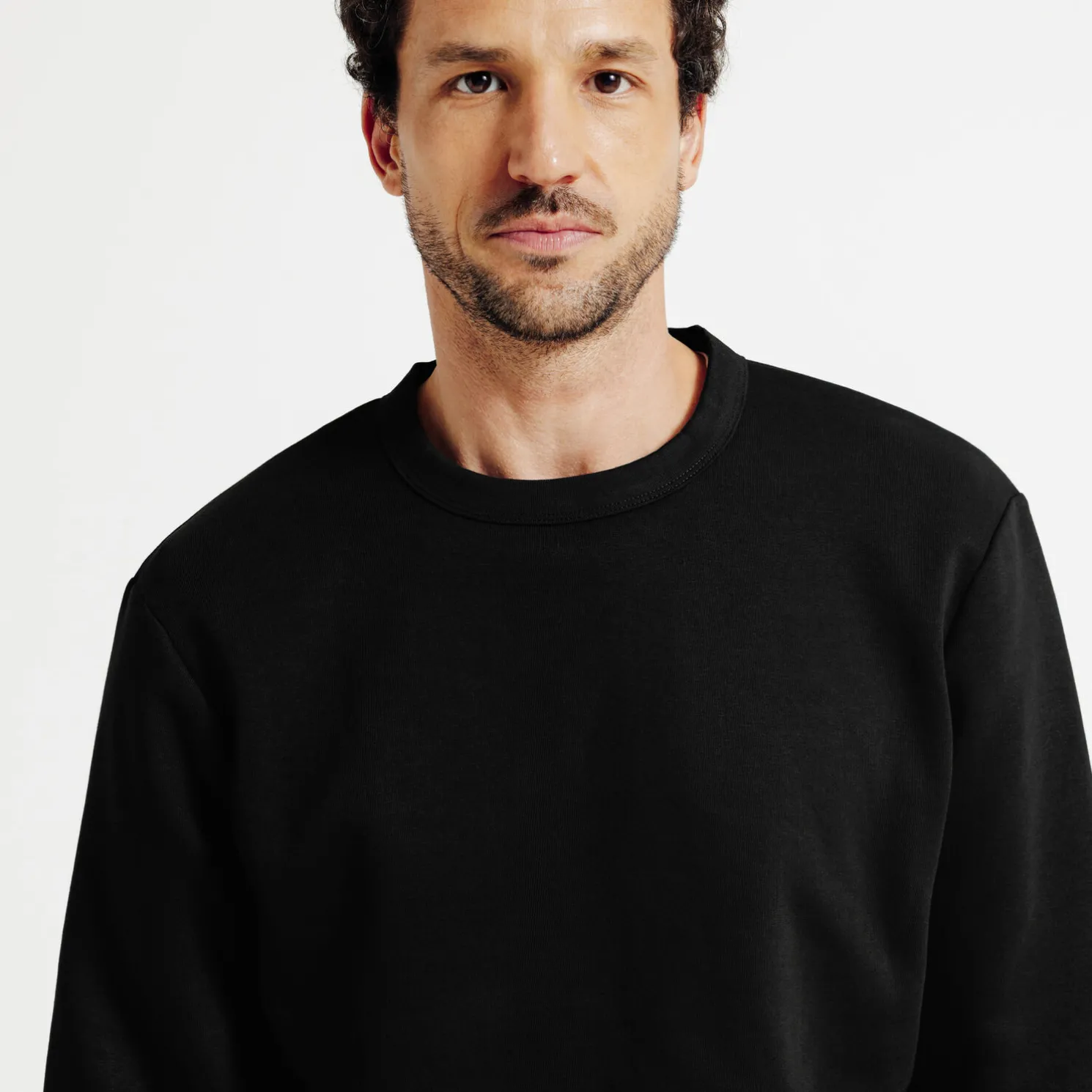 Effen sweater met ronde hals