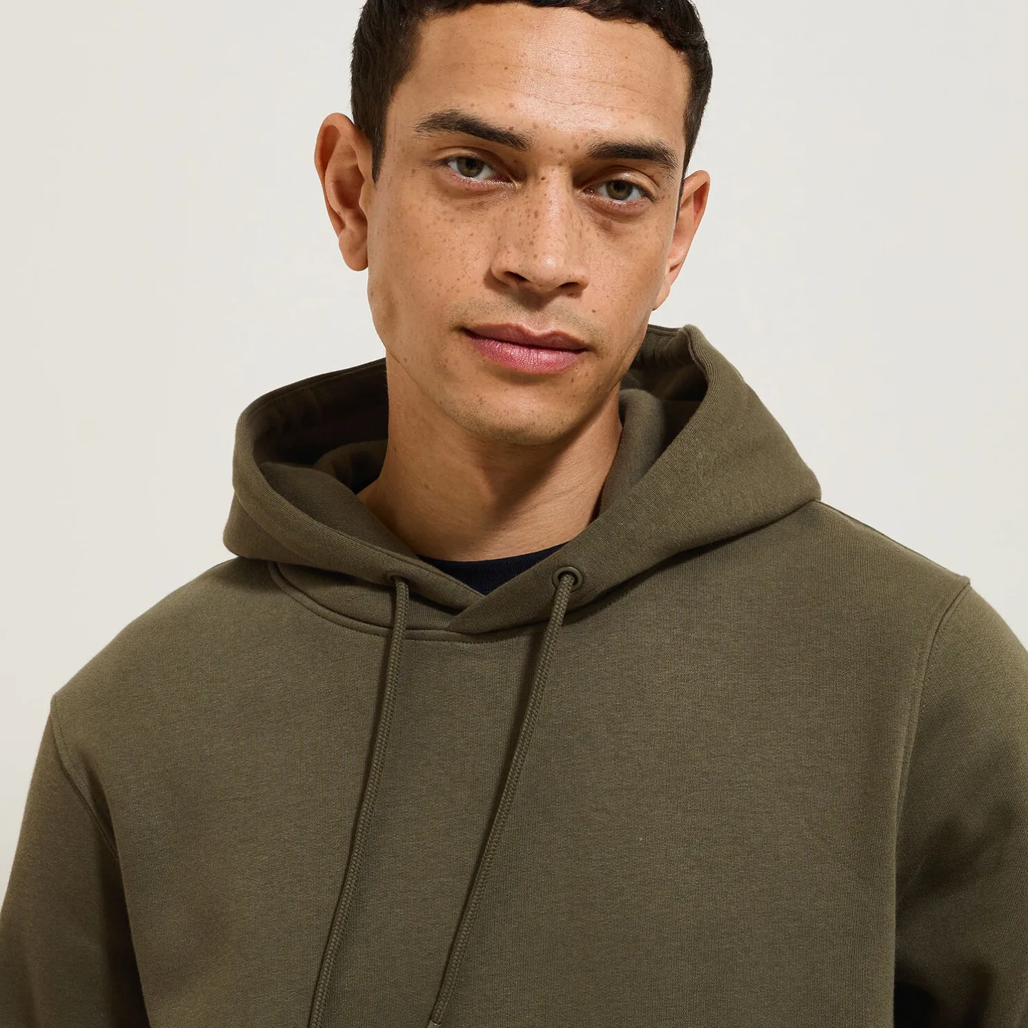 Effen sweater met kap