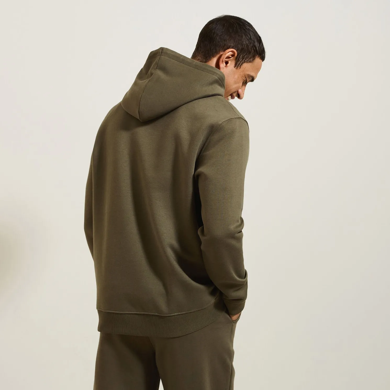 Effen sweater met kap