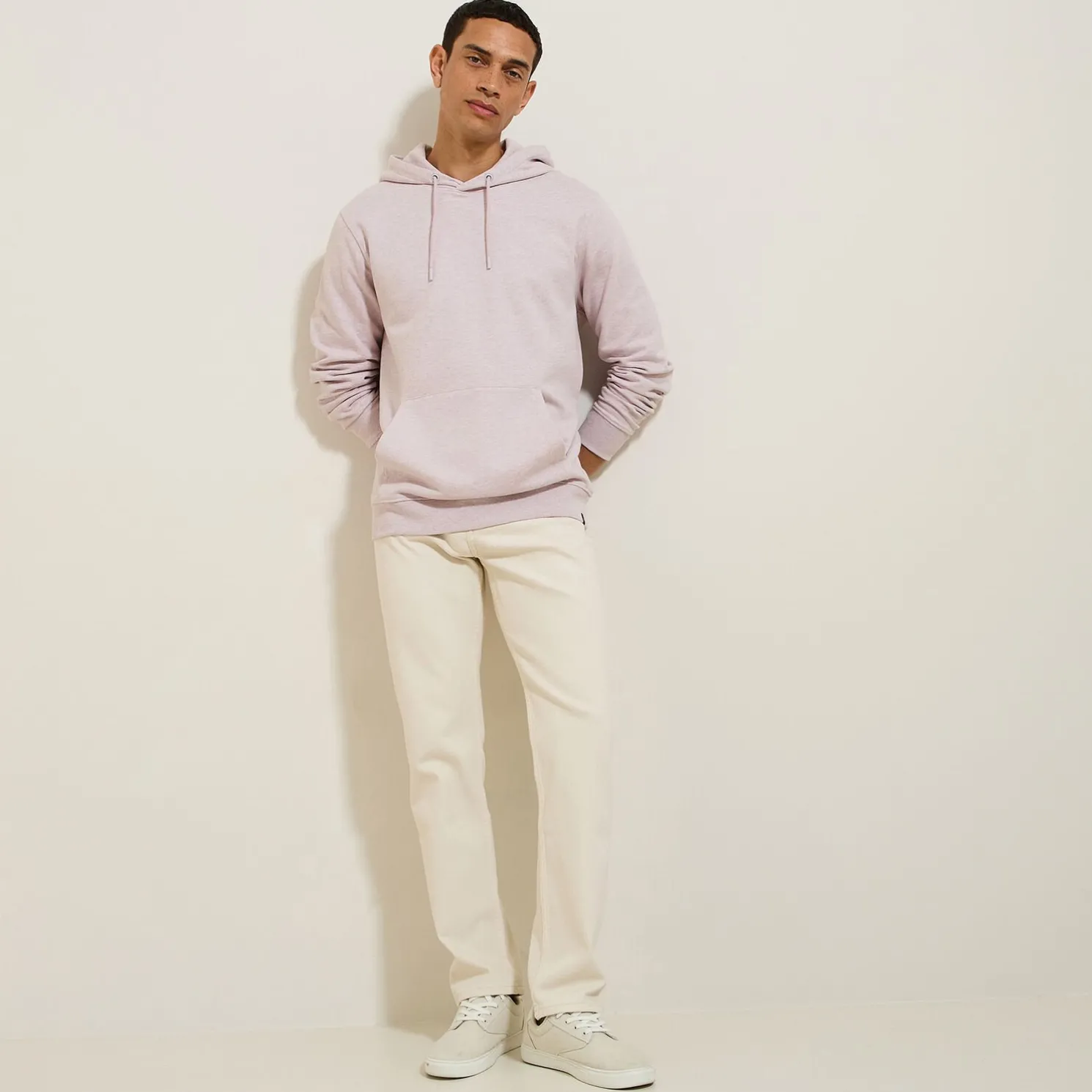 Effen sweater met kap