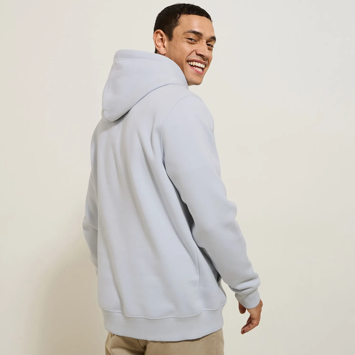 Effen sweater met kap