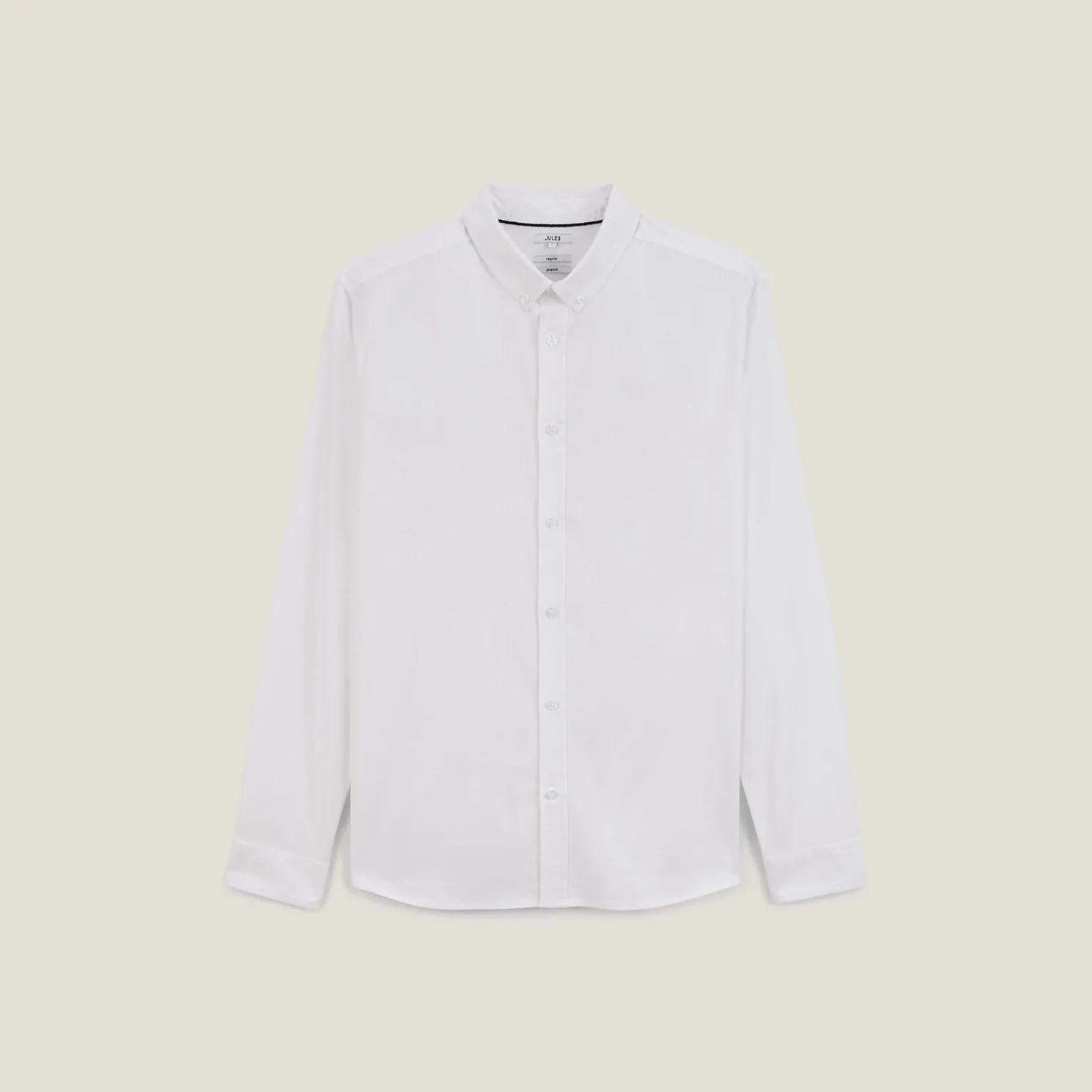 Elastaan overhemd in Oxford katoen