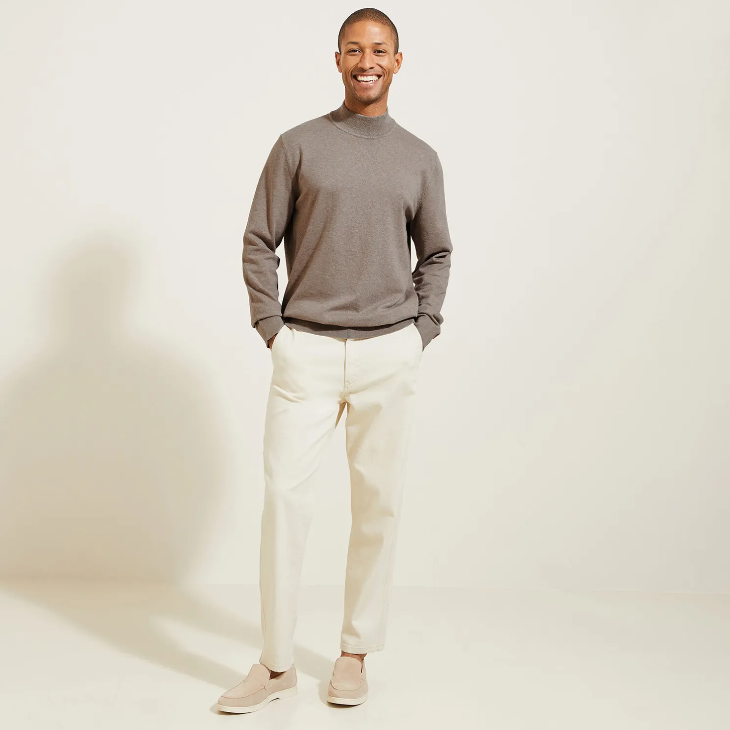 Essentiële trui met schoorsteenkraag