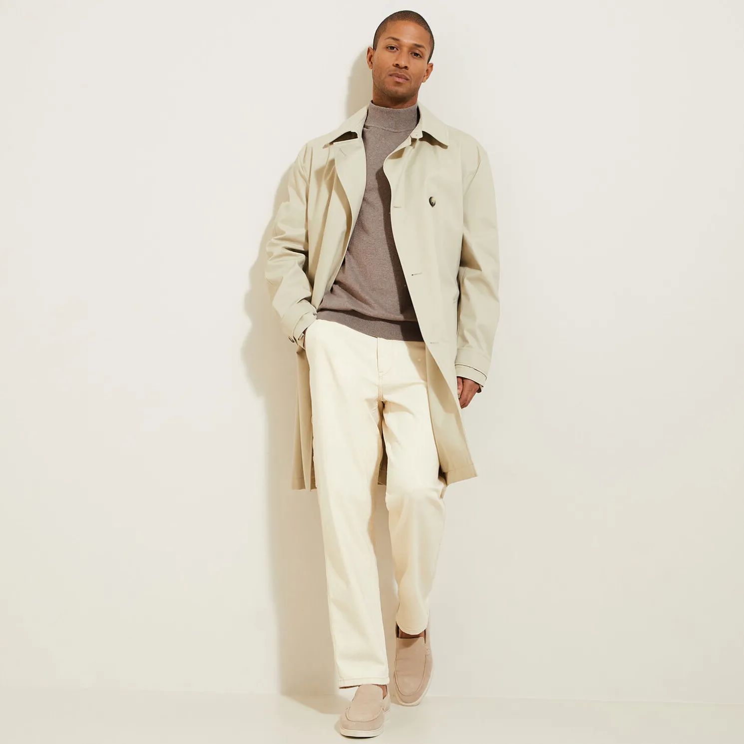 Essentiële trui met schoorsteenkraag