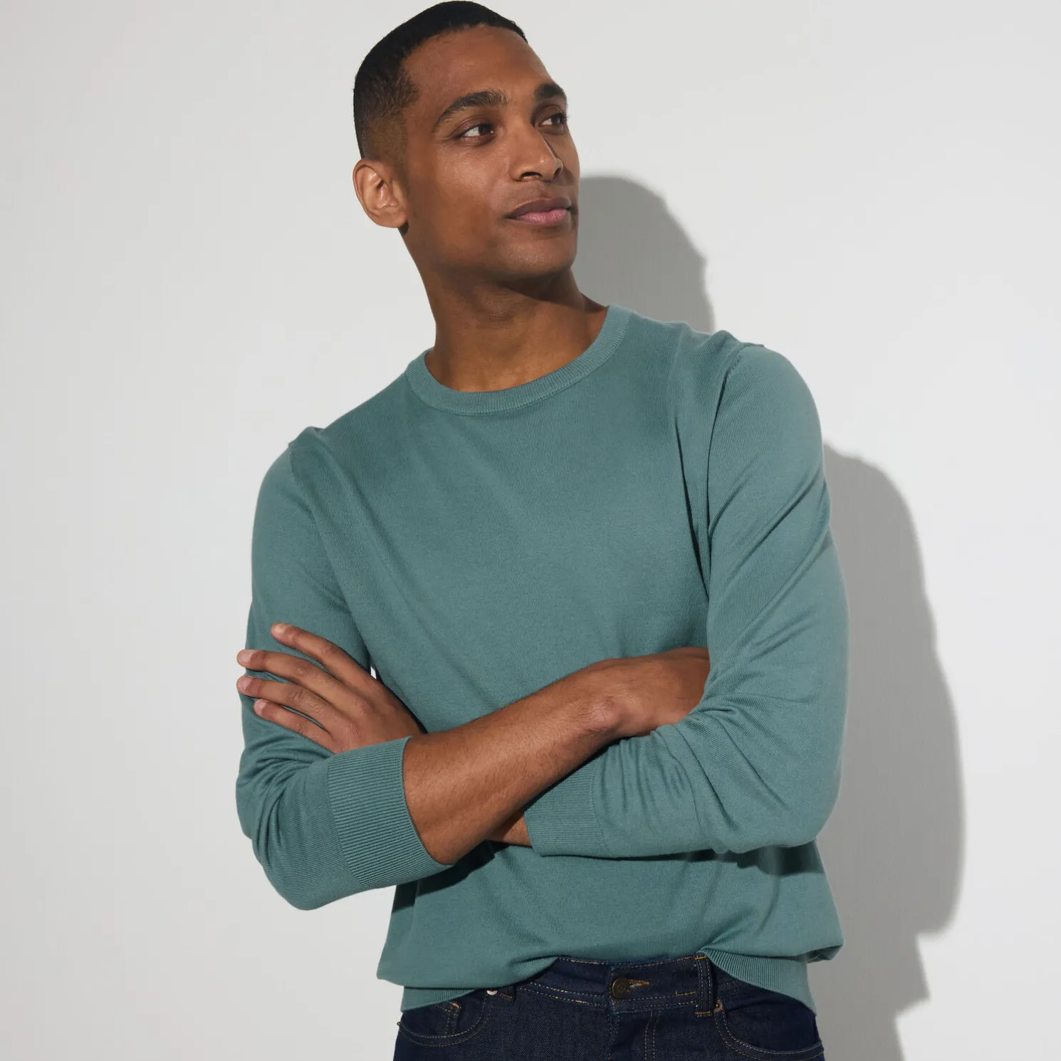 Essentiële trui met ronde hals