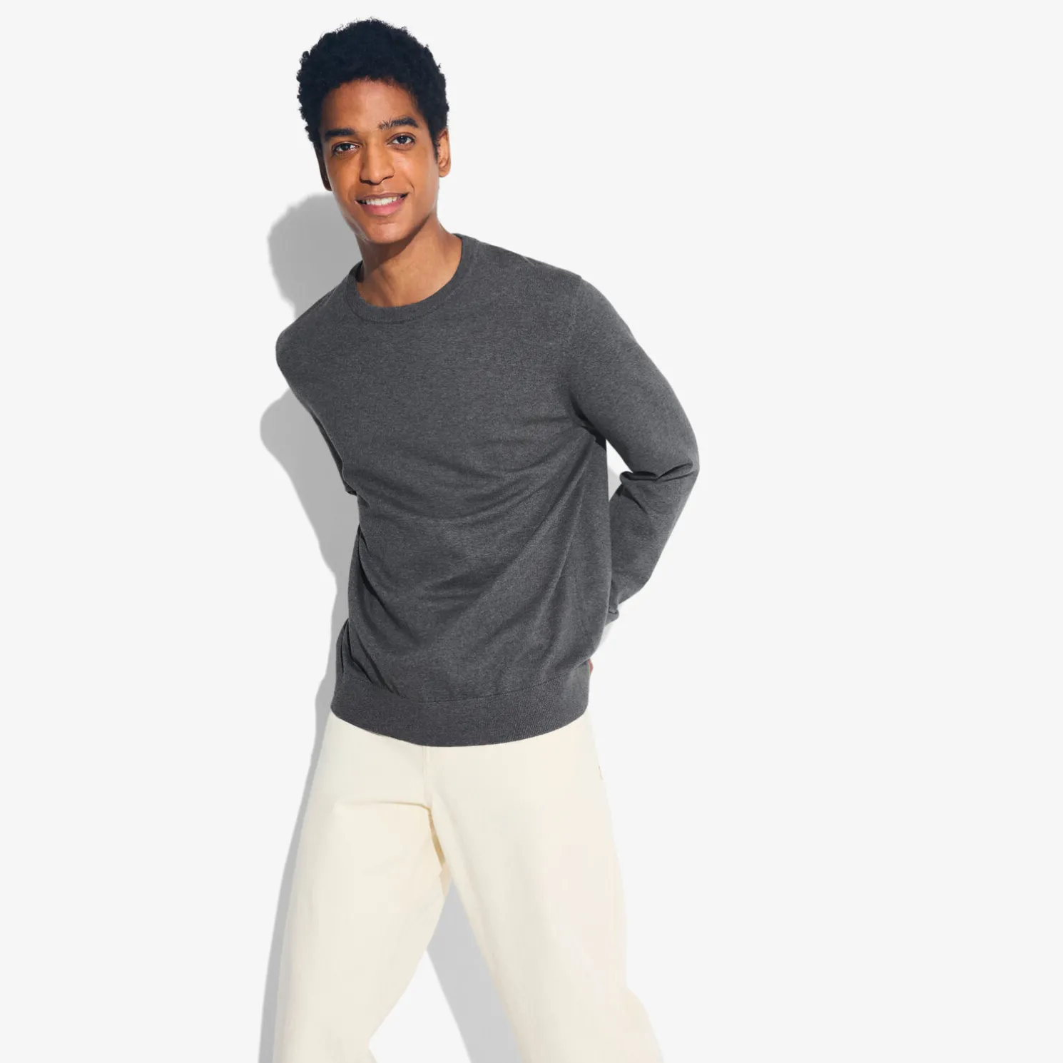 Essentiële trui met ronde hals